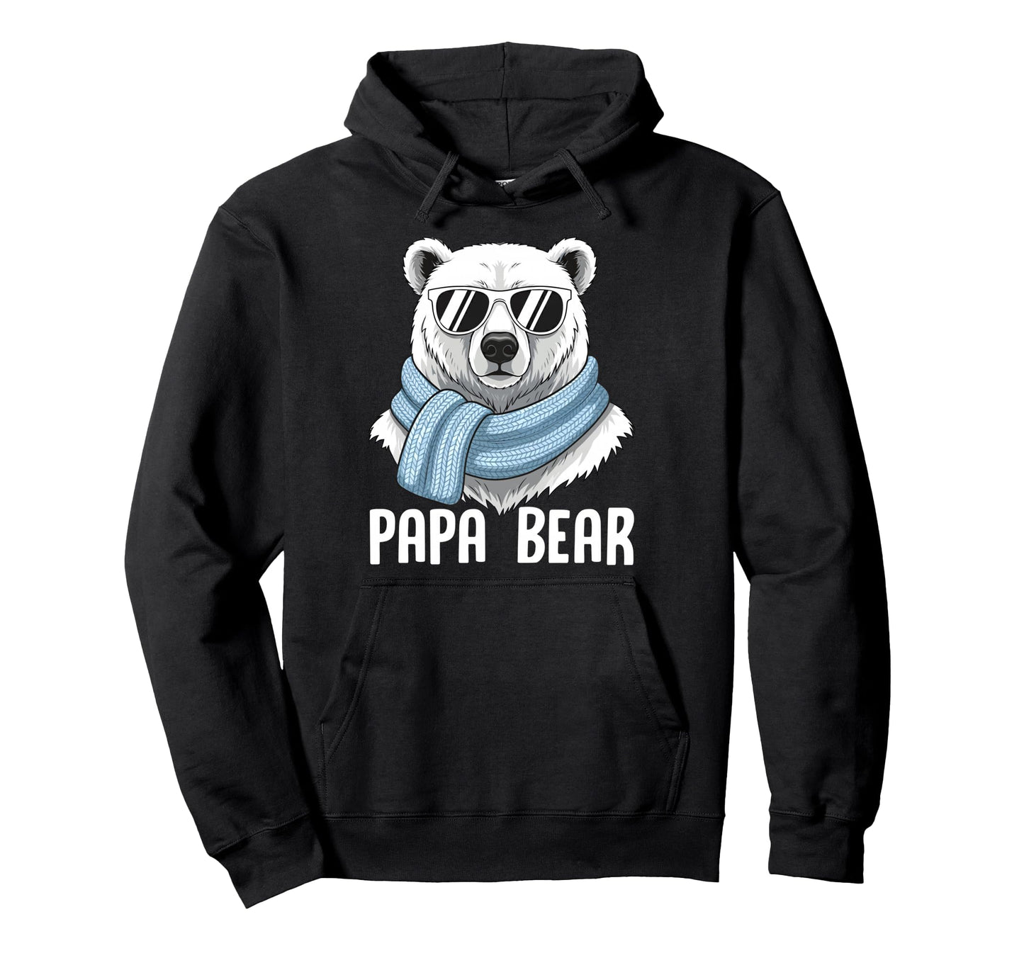 Papa Bear Polar Dad Winter Hoodie - Graphic Print Unisex - T-Shirt, Sweatshirt, Hoodie