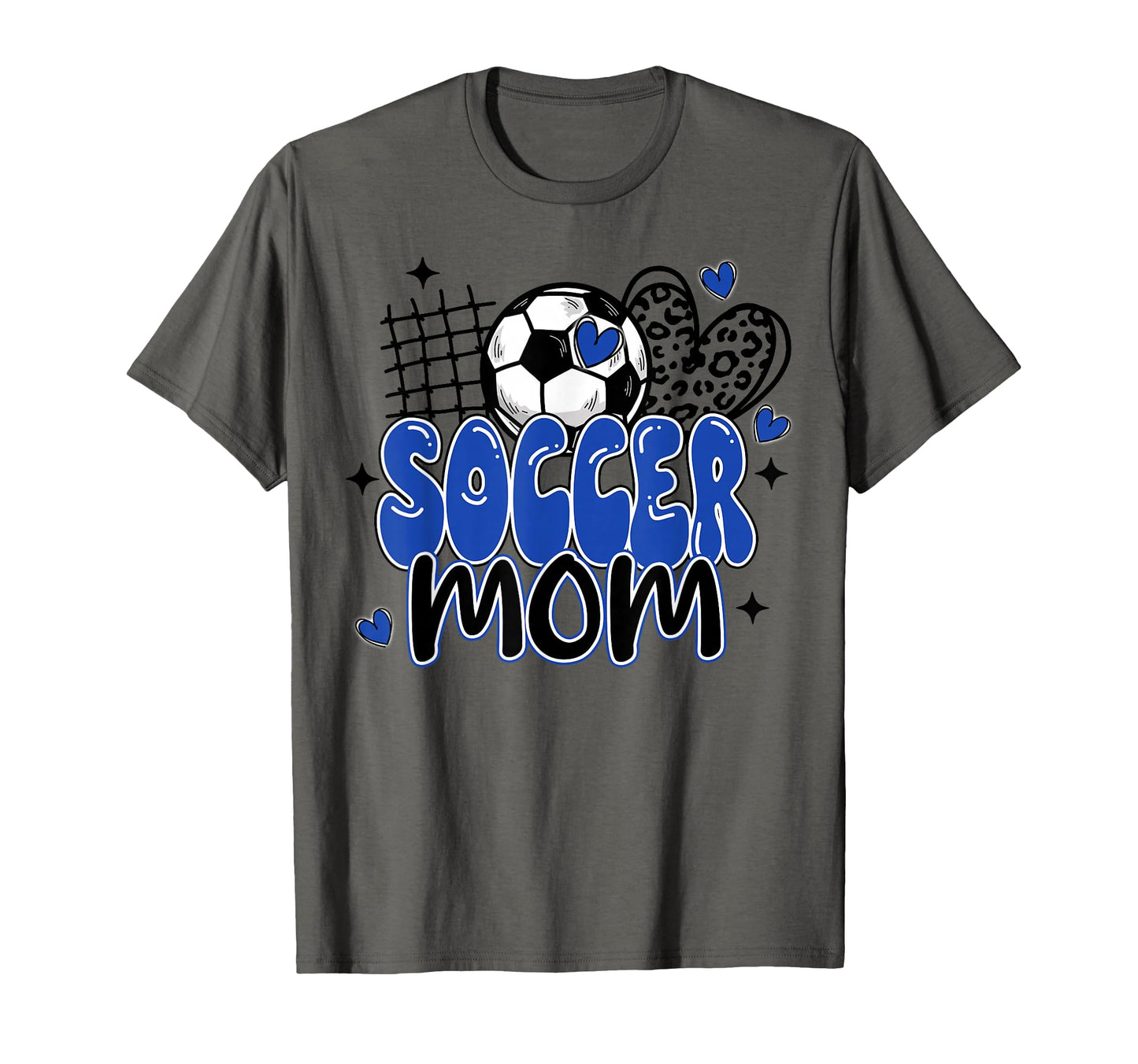 Soccer Mom Leopard Funny Soccer T-Shirt - Fun Novelty Design for Adults - T-Shirt, Sweatshirt, Hoodie