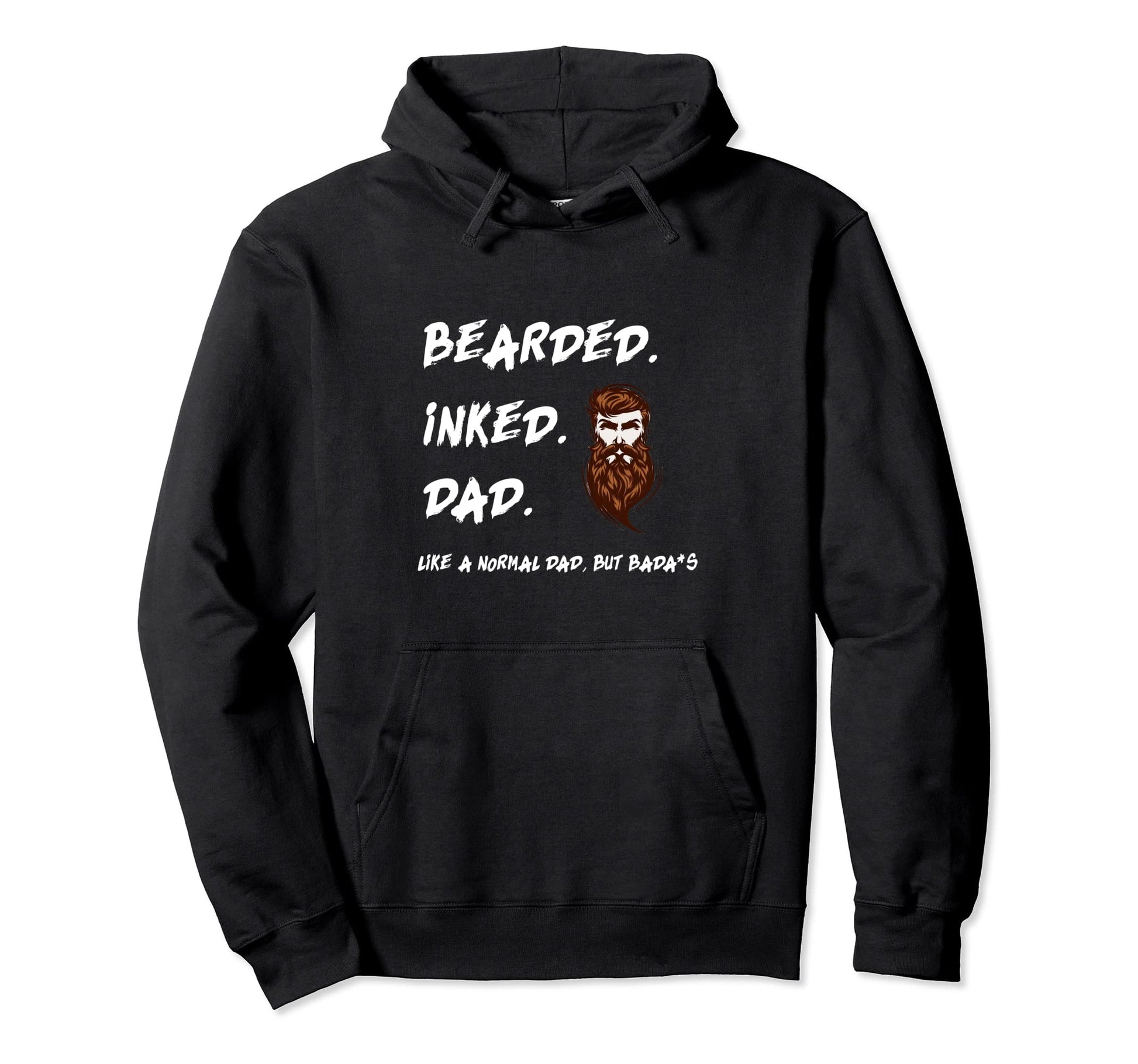 Gift Dad Beard Gift Bearded Inked Dad Hoodie - Novelty Apparel Men Women - T-Shirt, Sweatshirt, Hoodie