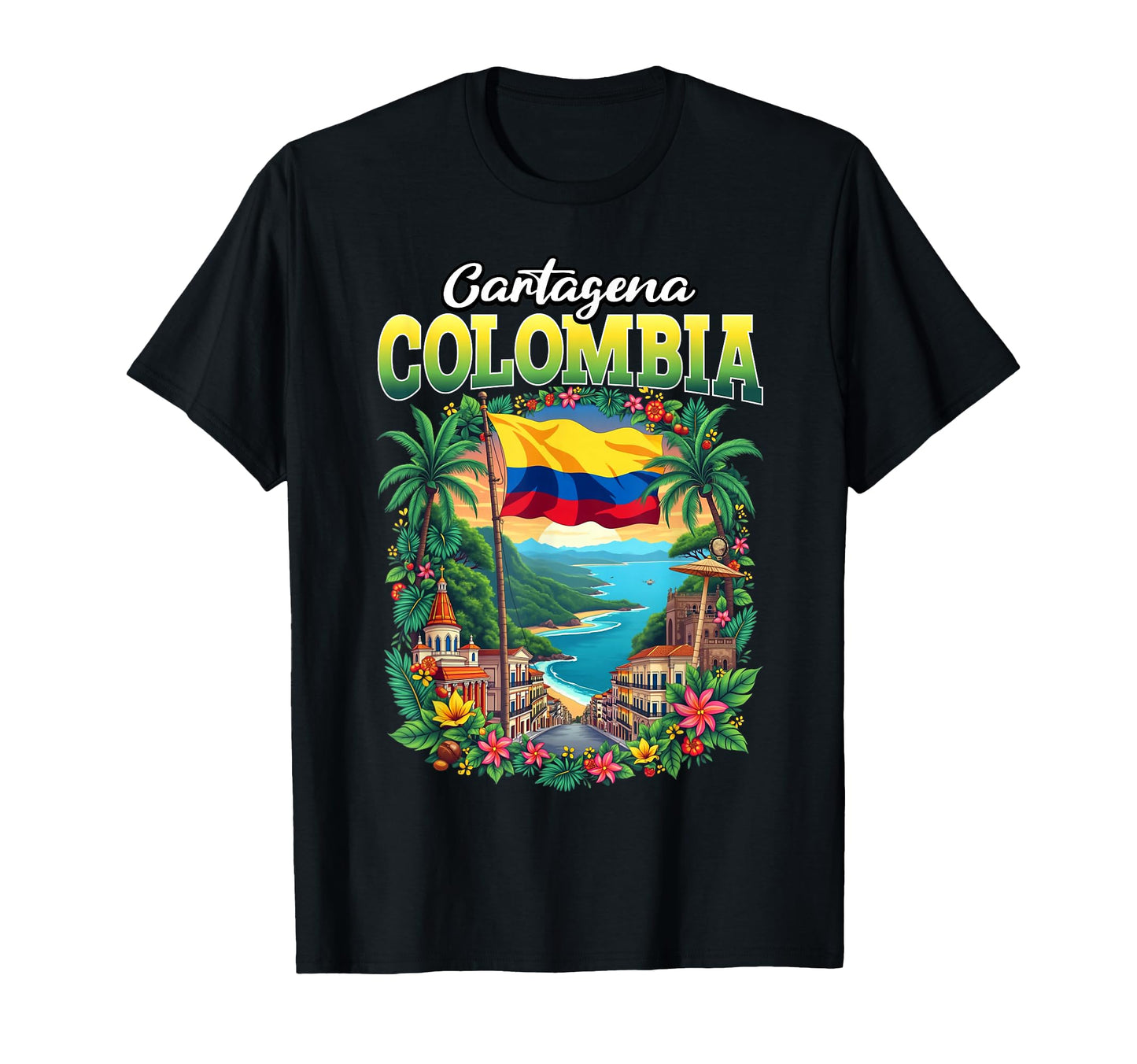 Cartagena Colombia Vacation Travel T-Shirt - Aesthetic Graphic Men Women - T-Shirt, Sweatshirt, Hoodie