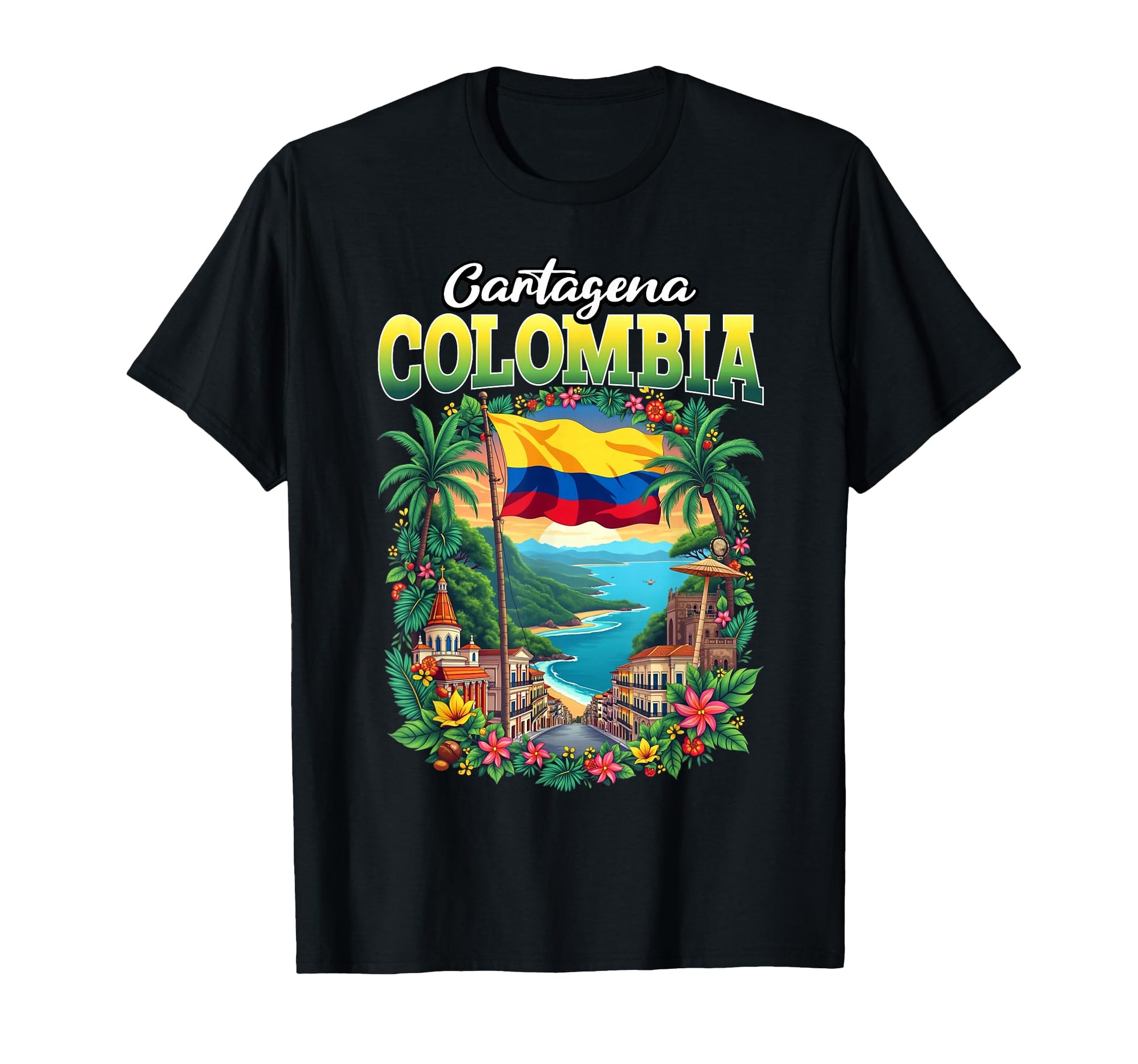 Cartagena Colombia Vacation Travel T-Shirt - Aesthetic Graphic Men Women - T-Shirt, Sweatshirt, Hoodie