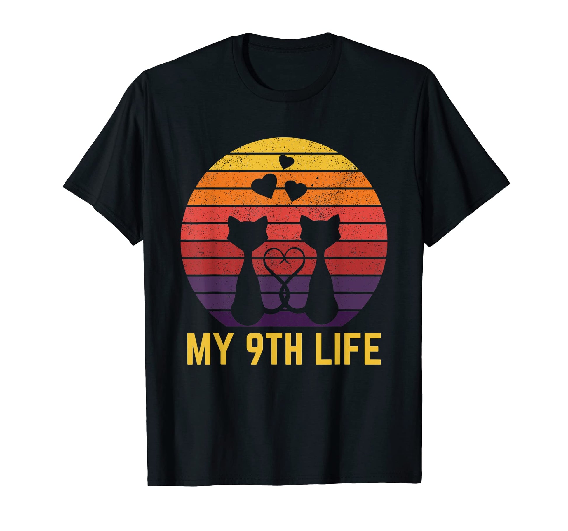 My 9Th Life Cat Lover Birthday T-Shirt - Fun Novelty Design for Adults - T-Shirt, Sweatshirt, Hoodie