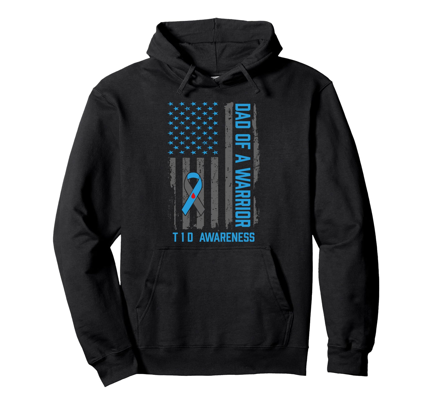 Type 1 Diabetes Awareness T1D Dad Hoodie - Aesthetic Graphic Men Women - T-Shirt, Sweatshirt, Hoodie