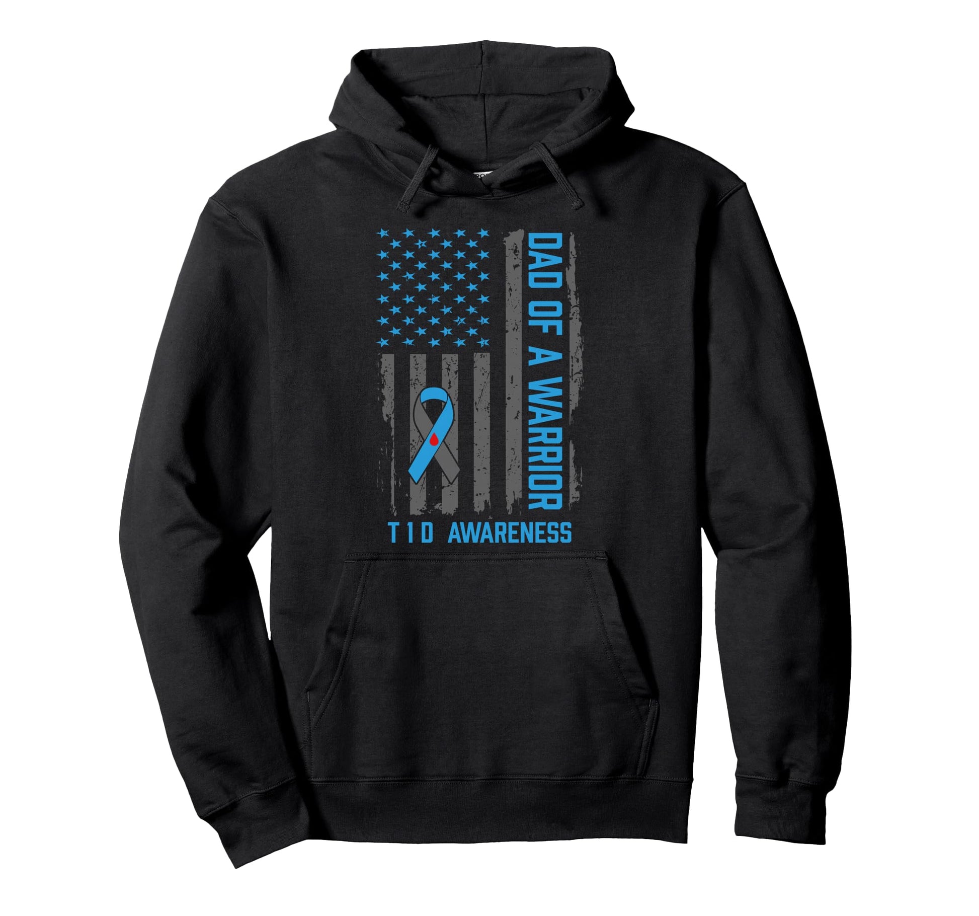 Type 1 Diabetes Awareness T1D Dad Hoodie - Aesthetic Graphic Men Women - T-Shirt, Sweatshirt, Hoodie