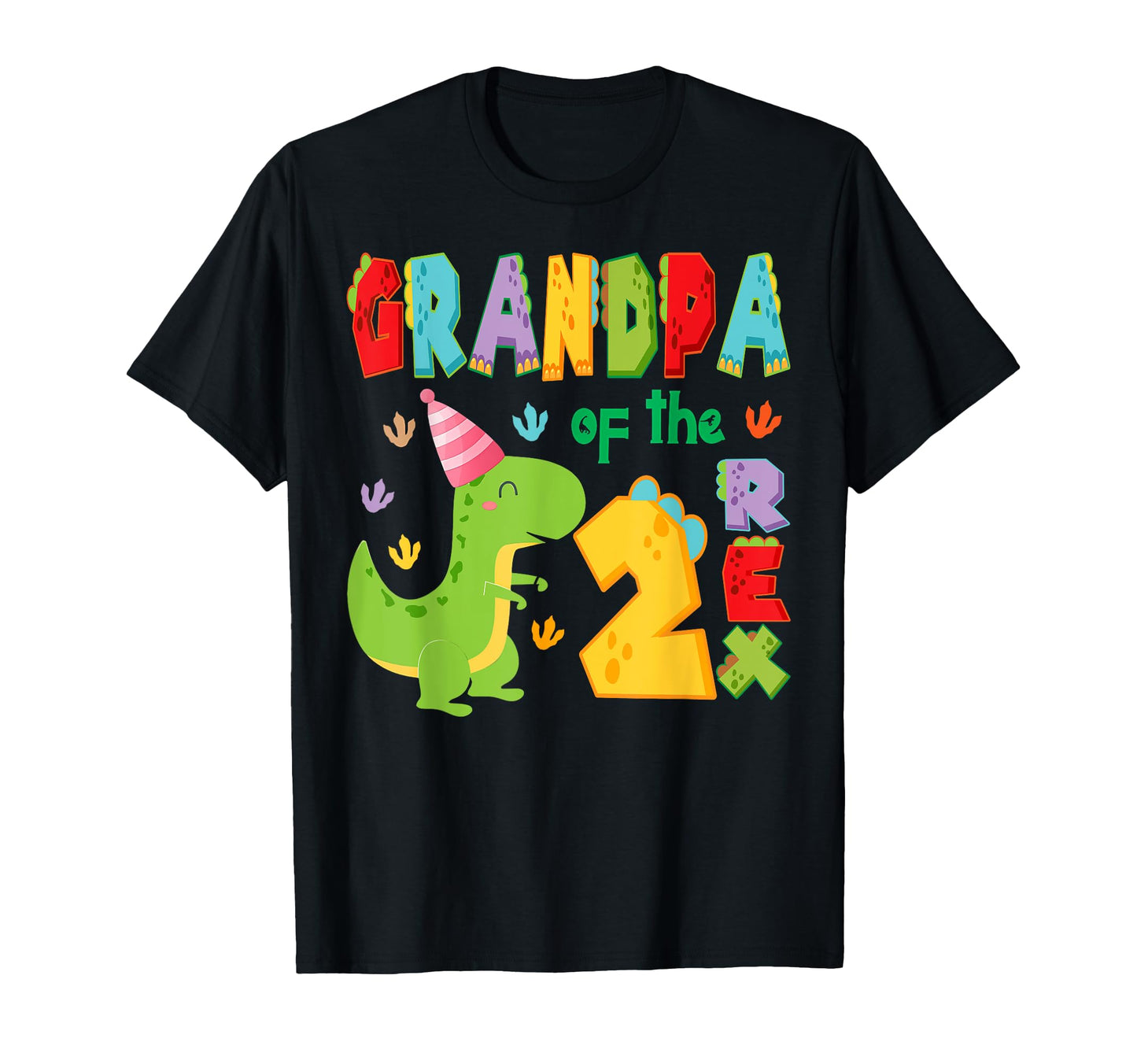 Grandpa Two Rex 2Nd Birthday Dinosaur T-Shirt - Novelty Apparel for Adults - T-Shirt, Sweatshirt, Hoodie