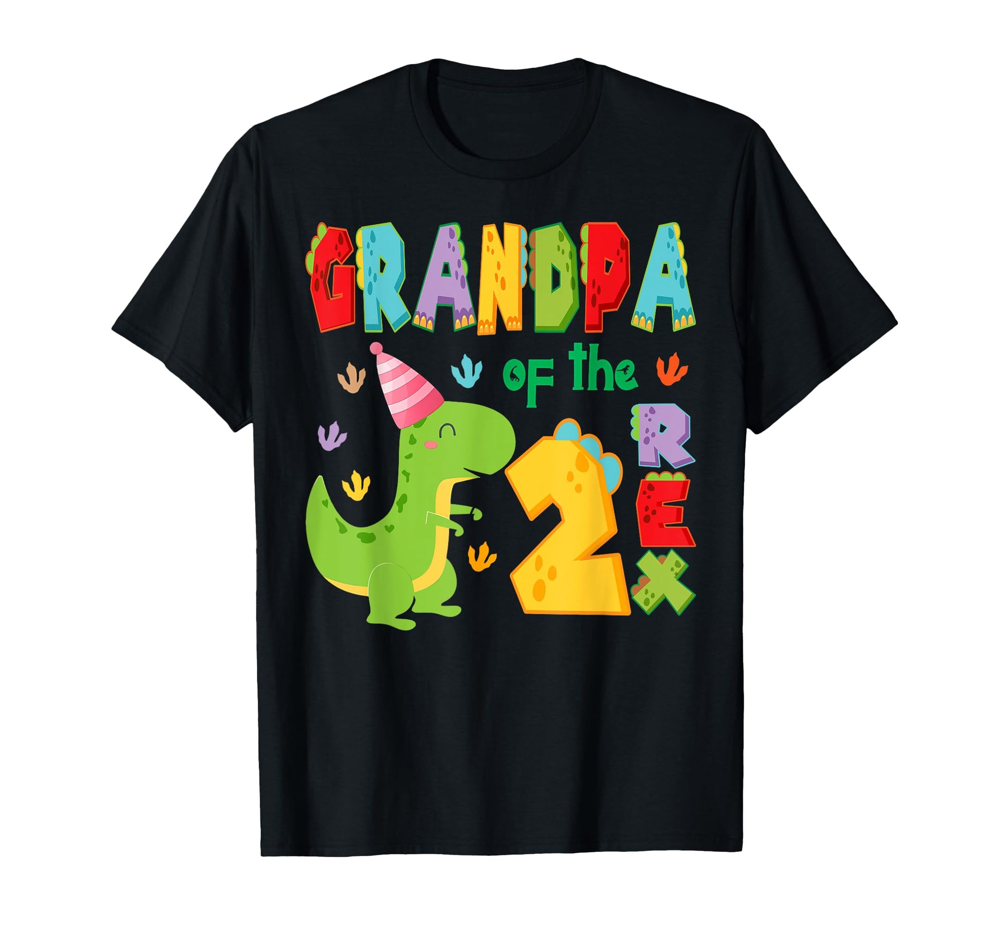 Grandpa Two Rex 2Nd Birthday Dinosaur T-Shirt - Novelty Apparel for Adults - T-Shirt, Sweatshirt, Hoodie