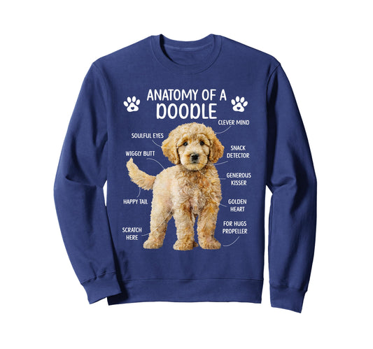 Anatomy Doodle Dog Doodle Owner Sweatshirt - Novelty Apparel Unisex - T-Shirt, Sweatshirt, Hoodie