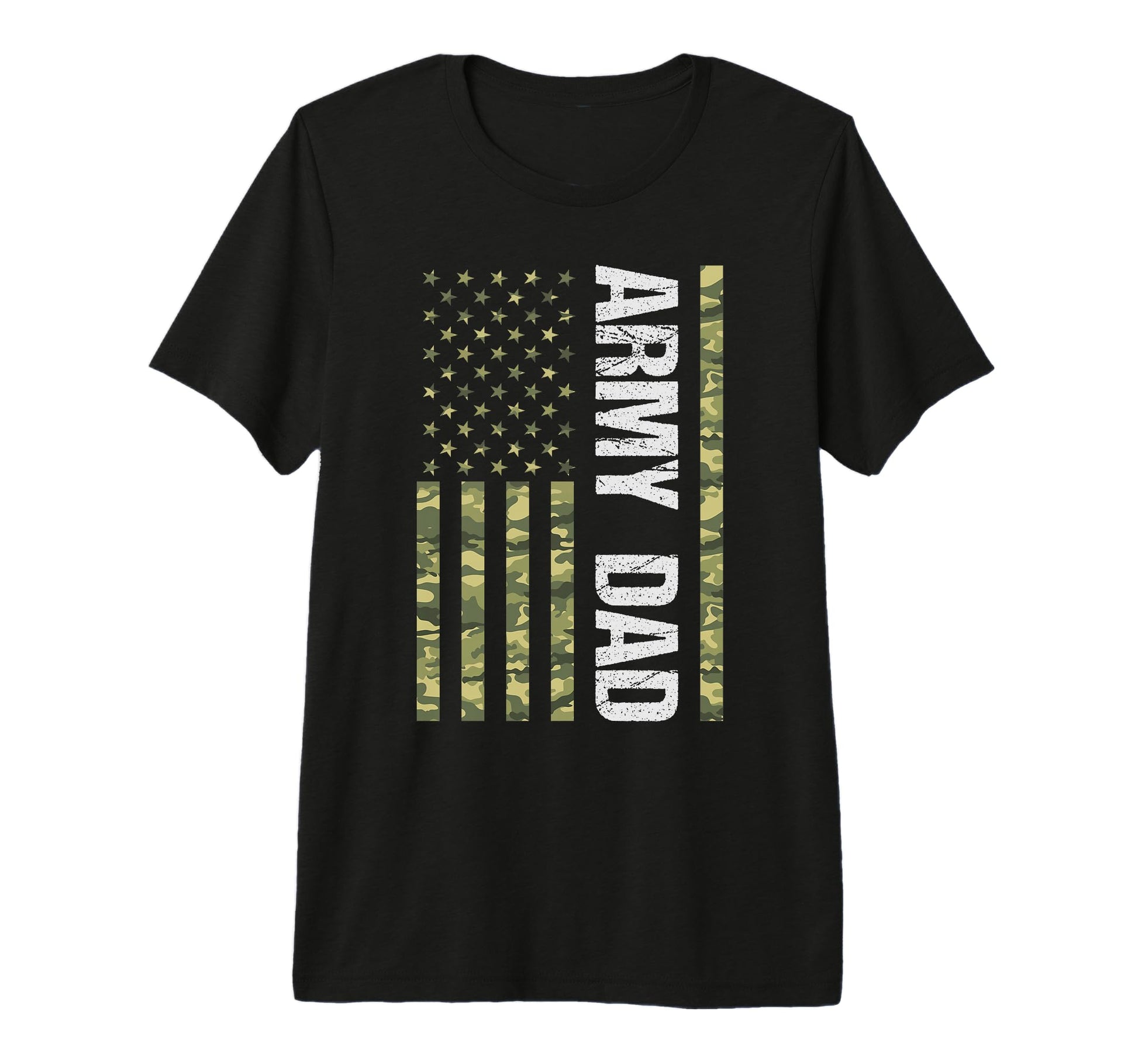Mens Proud Army Dad American Flag T-Shirt - Minimalist Print Men Women - T-Shirt, Sweatshirt, Hoodie