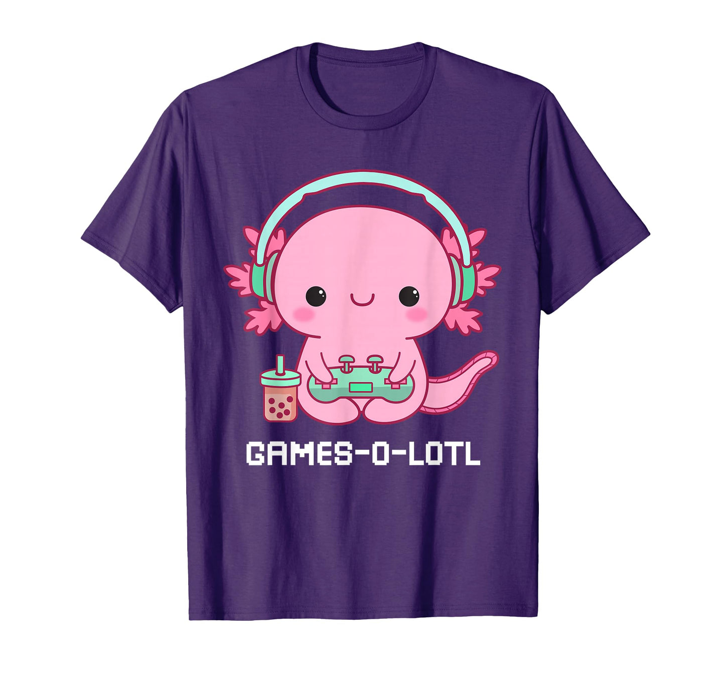 Gamesalotl Axolotl Kawaii Fish T-Shirt - Novelty Apparel for Adults - T-Shirt, Sweatshirt, Hoodie