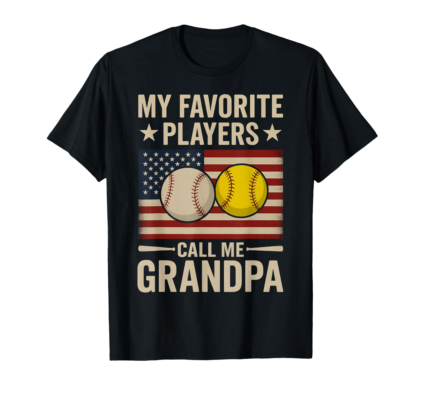 Grandpa My Favorite Baseball Softball T-Shirt - Minimalist Print Unisex - T-Shirt, Sweatshirt, Hoodie