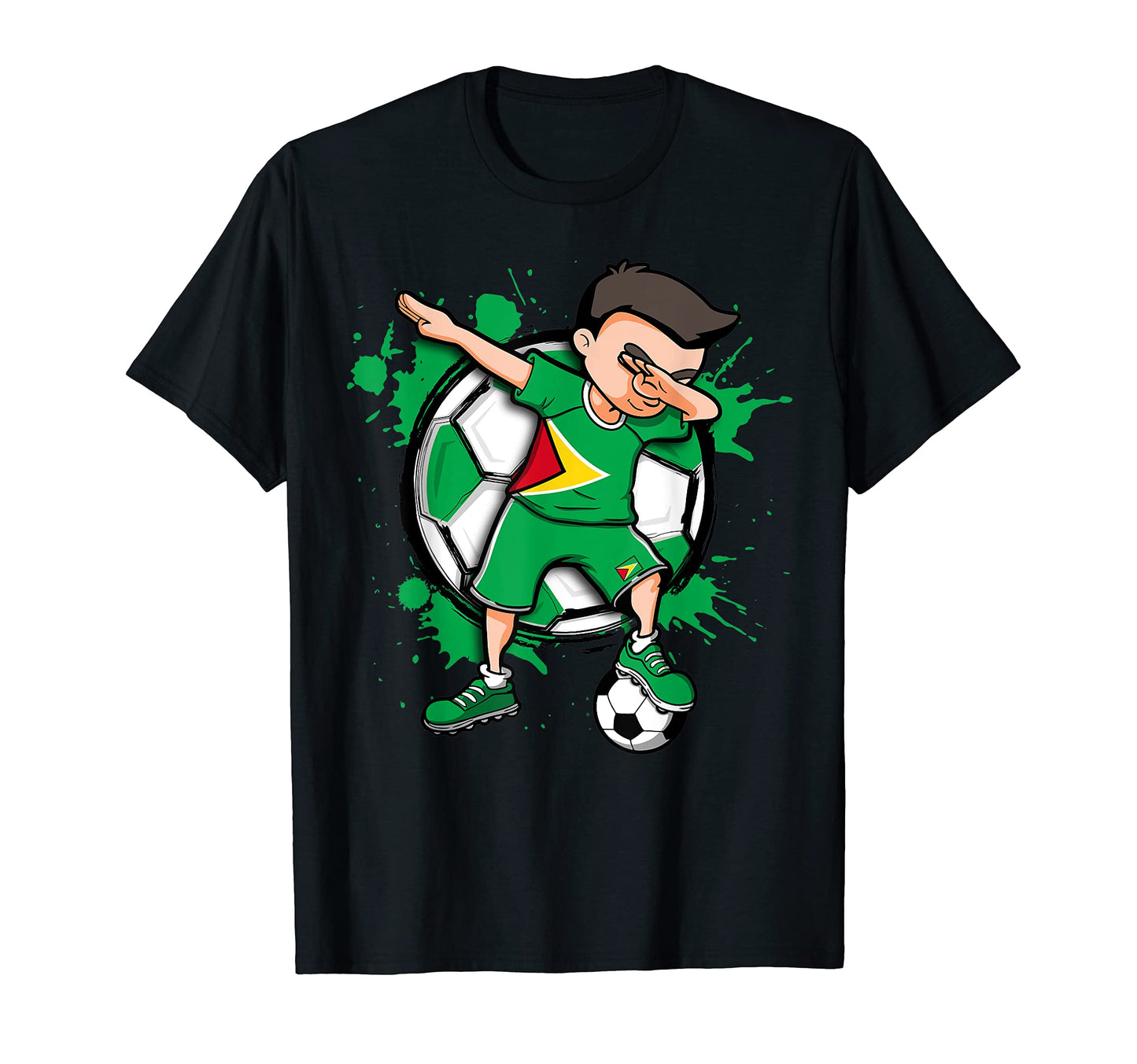 Dabbing Soccer Guyana Football Lovers T-Shirt - Novelty Apparel Men Women - T-Shirt, Sweatshirt, Hoodie