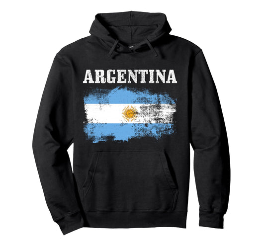 Argentina Flag Argentine Pride Hoodie - Graphic Print for Adults - T-Shirt, Sweatshirt, Hoodie