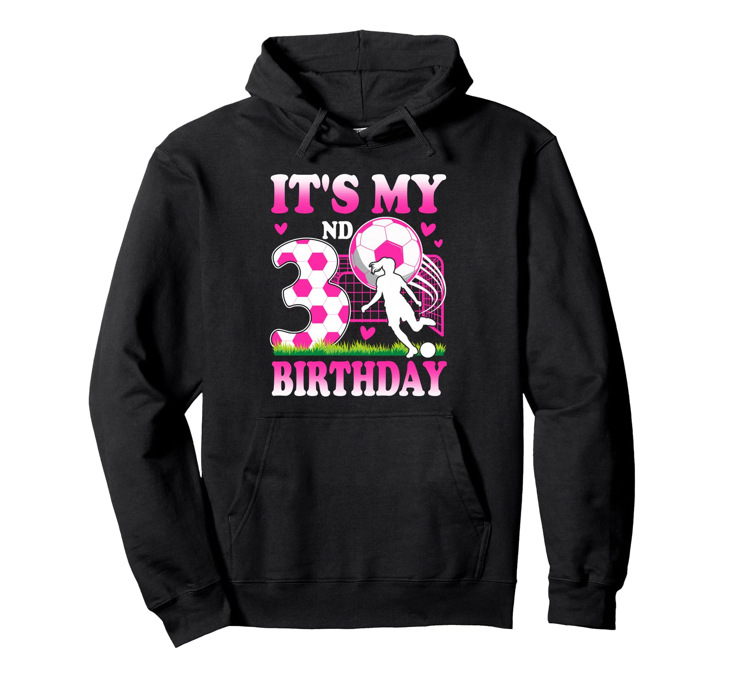 3 Year Old Birthday Soccer Themed Party Hoodie - Unique Graphic Men Women - T-Shirt, Sweatshirt, Hoodie
