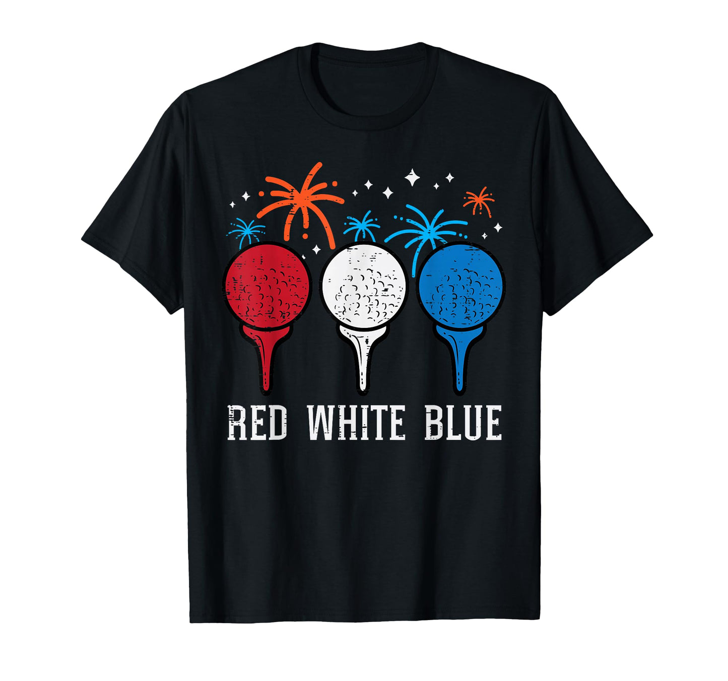 4Th July Red White Blue Golf T-Shirt - Streetwear Style for Adults - T-Shirt, Sweatshirt, Hoodie