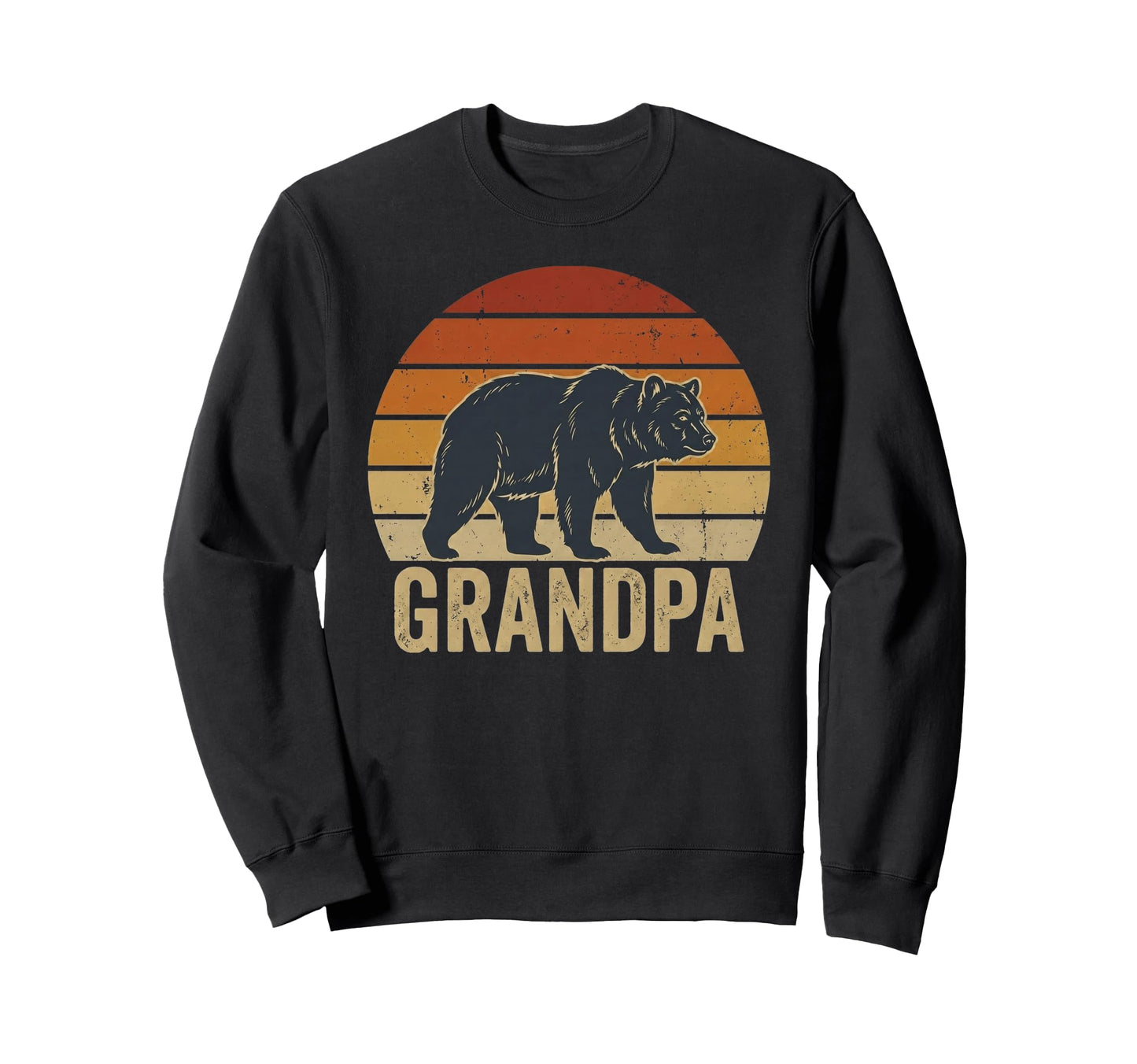 Grandpa Bear Sunset Camping Sweatshirt - Casual Everyday Wear Men Women - T-Shirt, Sweatshirt, Hoodie