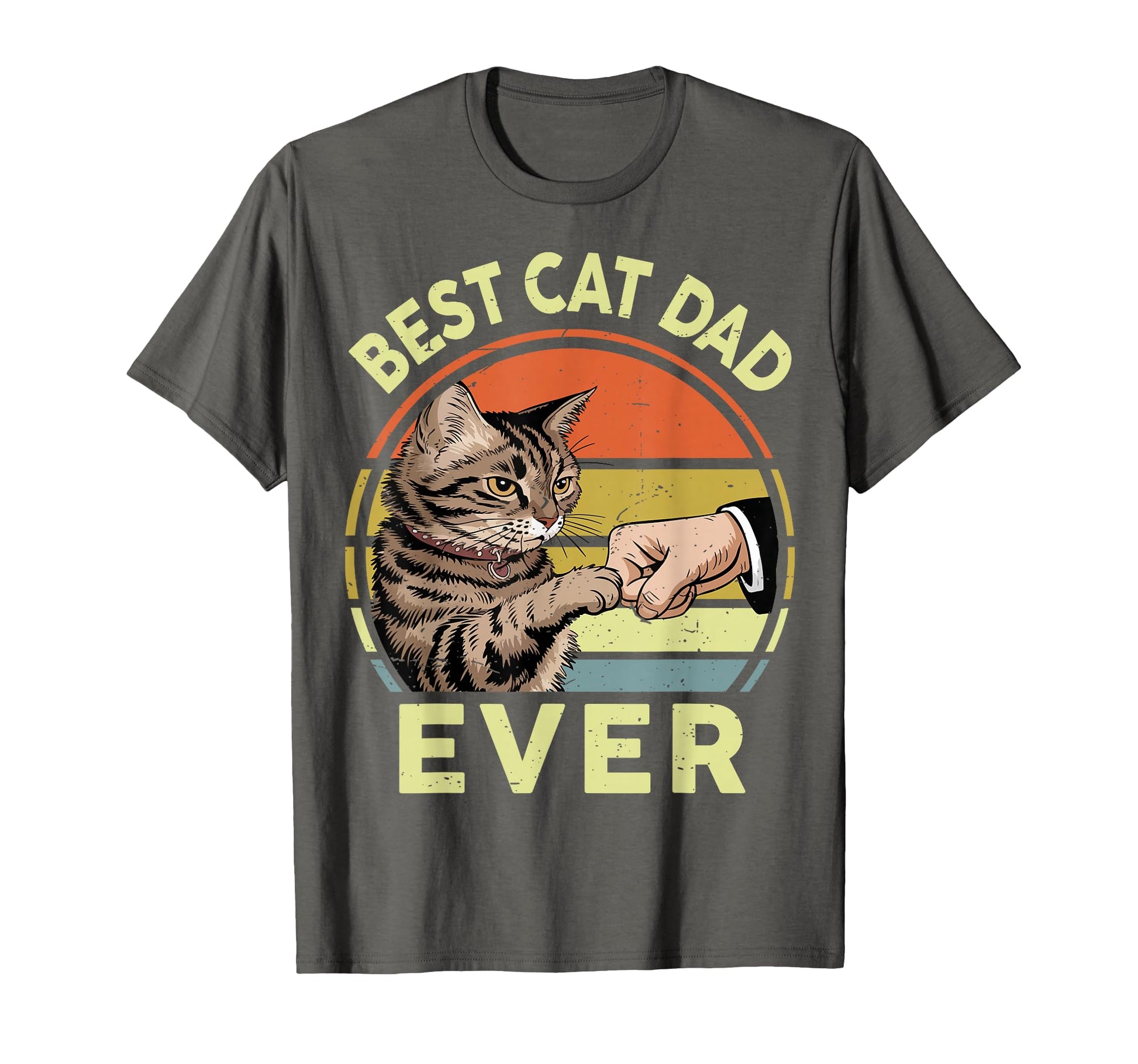 Best Cat Dad Ever Tabby Cat Daddy T-Shirt - Unique Graphic Men Women - T-Shirt, Sweatshirt, Hoodie