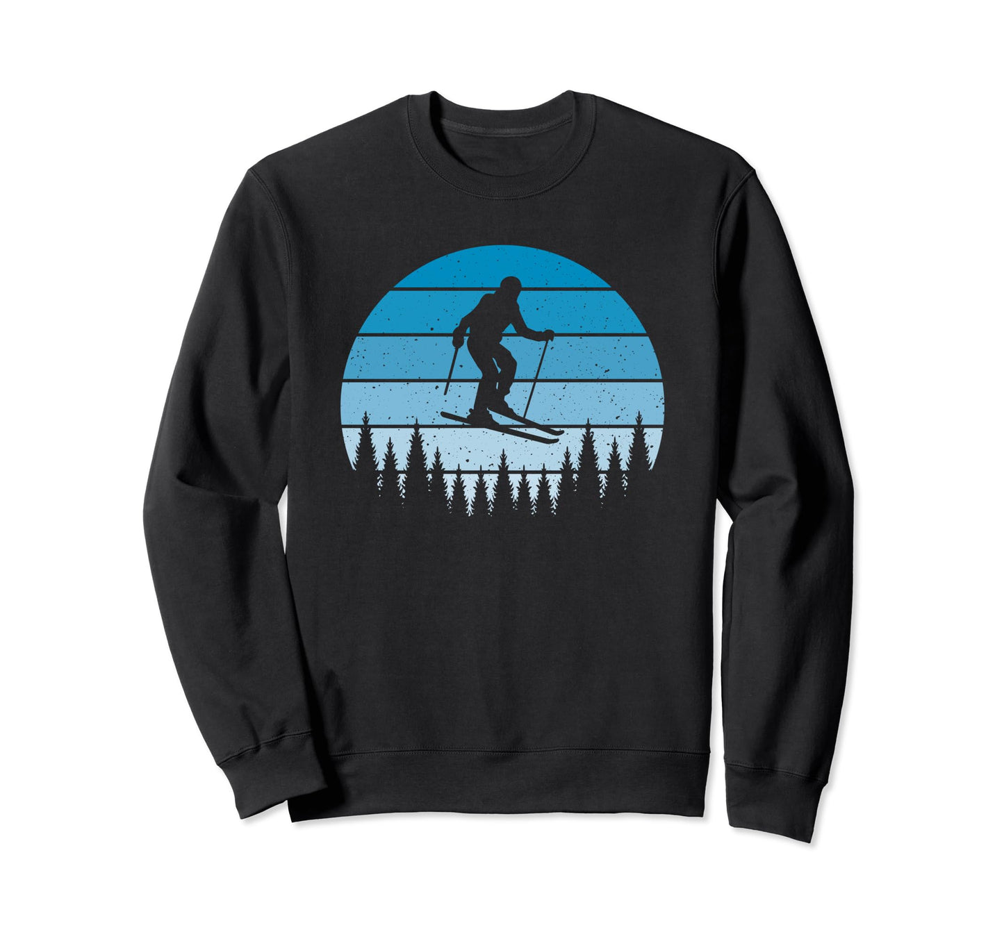 Ski Sunset Skier Skiing Dad Ski Sweatshirt - Aesthetic Graphic Unisex - T-Shirt, Sweatshirt, Hoodie
