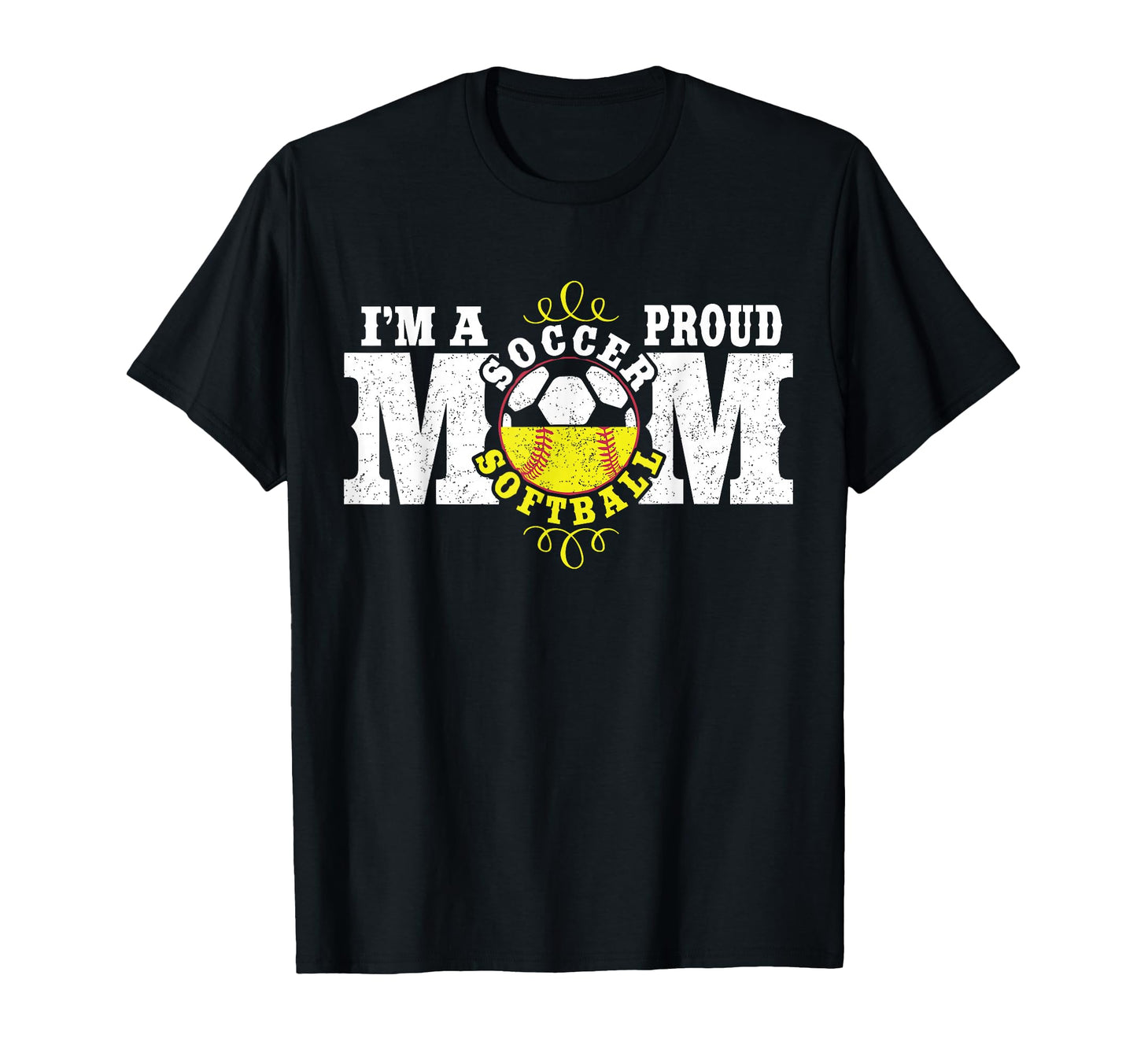 Im Proud Soccer Softball Mom Combined T-Shirt - Custom Art Print Men Women - T-Shirt, Sweatshirt, Hoodie