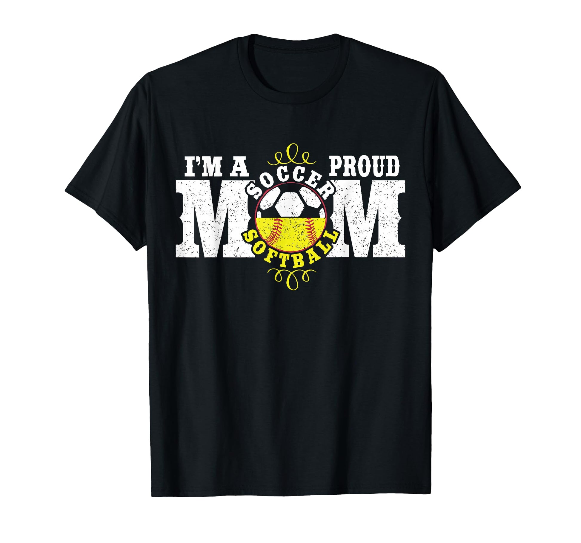 Im Proud Soccer Softball Mom Combined T-Shirt - Custom Art Print Men Women - T-Shirt, Sweatshirt, Hoodie