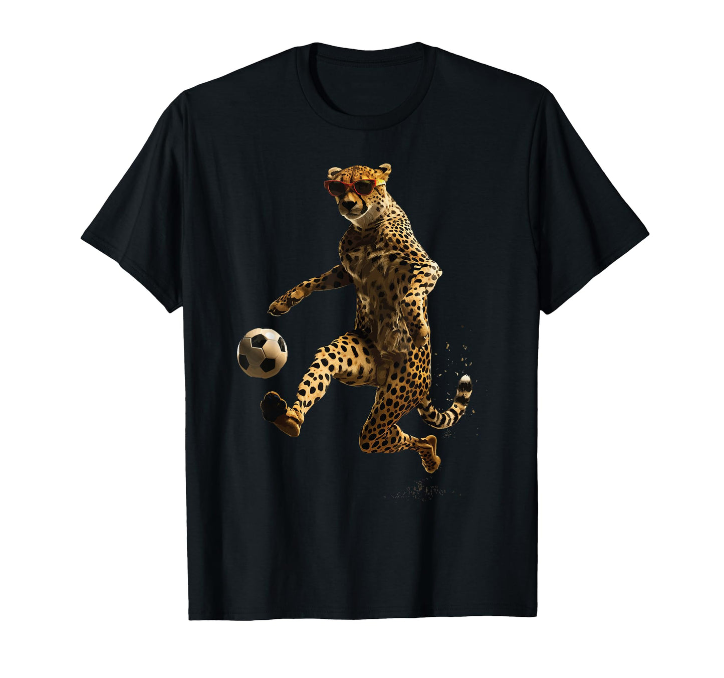 Cheetah Soccer Football T-Shirt - Custom Art Print Unisex - T-Shirt, Sweatshirt, Hoodie