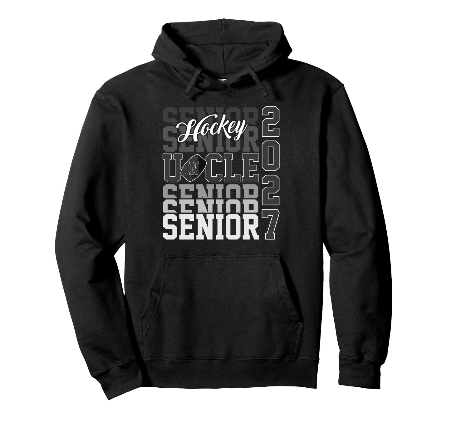 Senior 2027 Hockey Uncle Proud Family Hoodie - Streetwear Style Men Women - T-Shirt, Sweatshirt, Hoodie