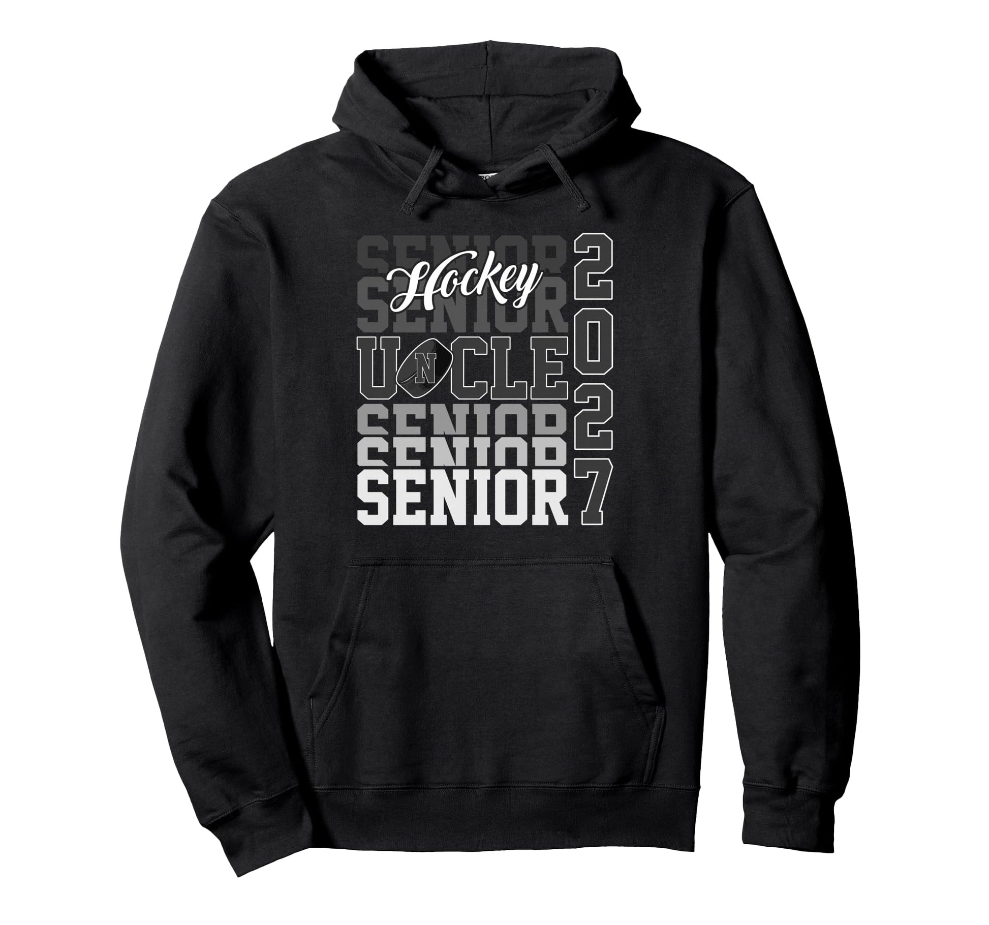 Senior 2027 Hockey Uncle Proud Family Hoodie - Streetwear Style Men Women - T-Shirt, Sweatshirt, Hoodie