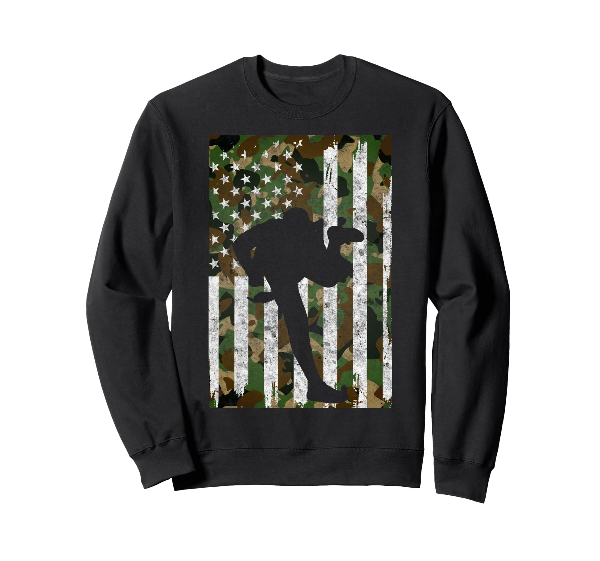 Baseball Us Camouflage Flag Sweatshirt - Custom Art Print Men Women - T-Shirt, Sweatshirt, Hoodie