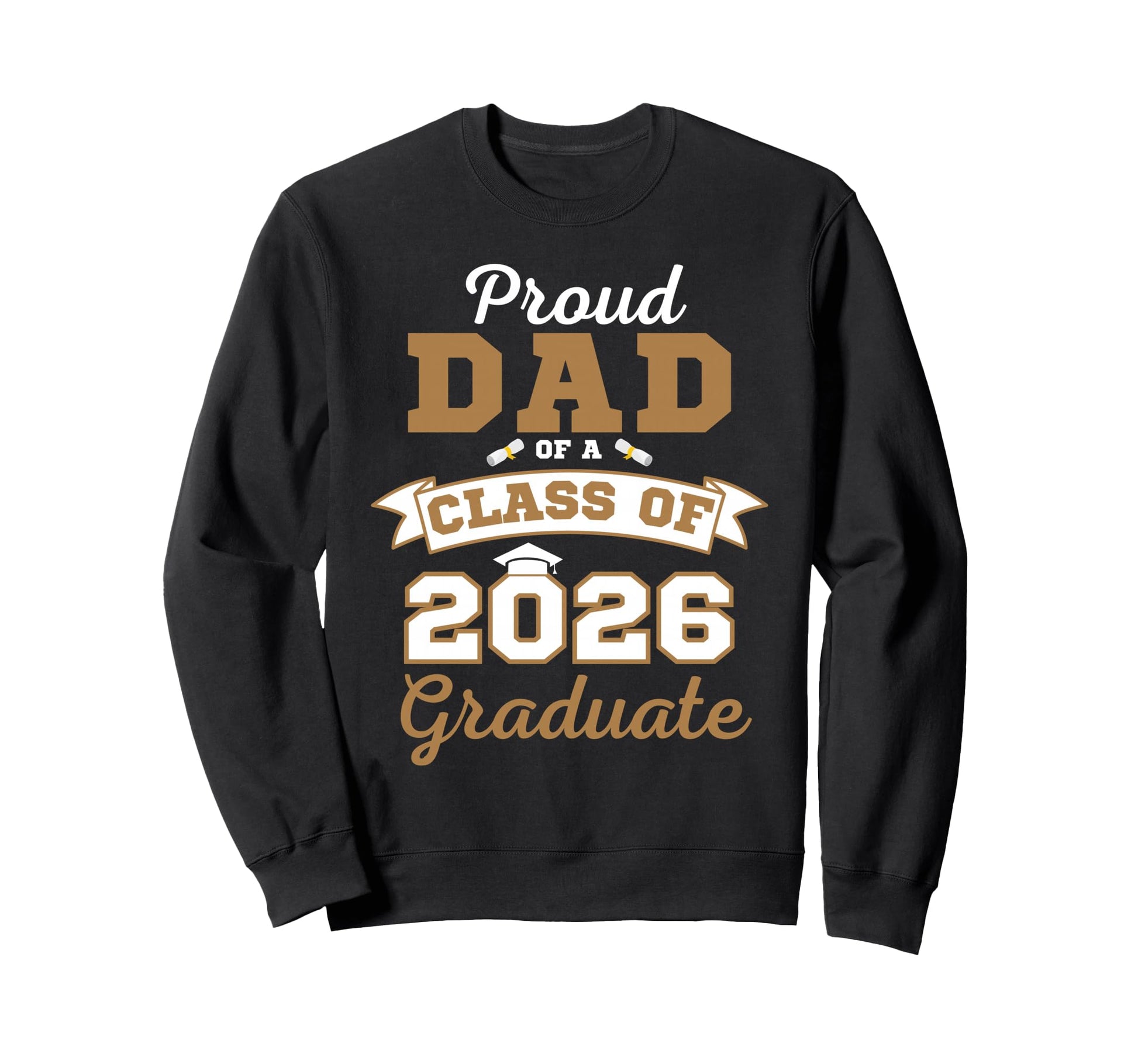 Proud Dad Class 2026 Graduate Melanin Sweatshirt - Aesthetic Graphic Unisex - T-Shirt, Sweatshirt, Hoodie
