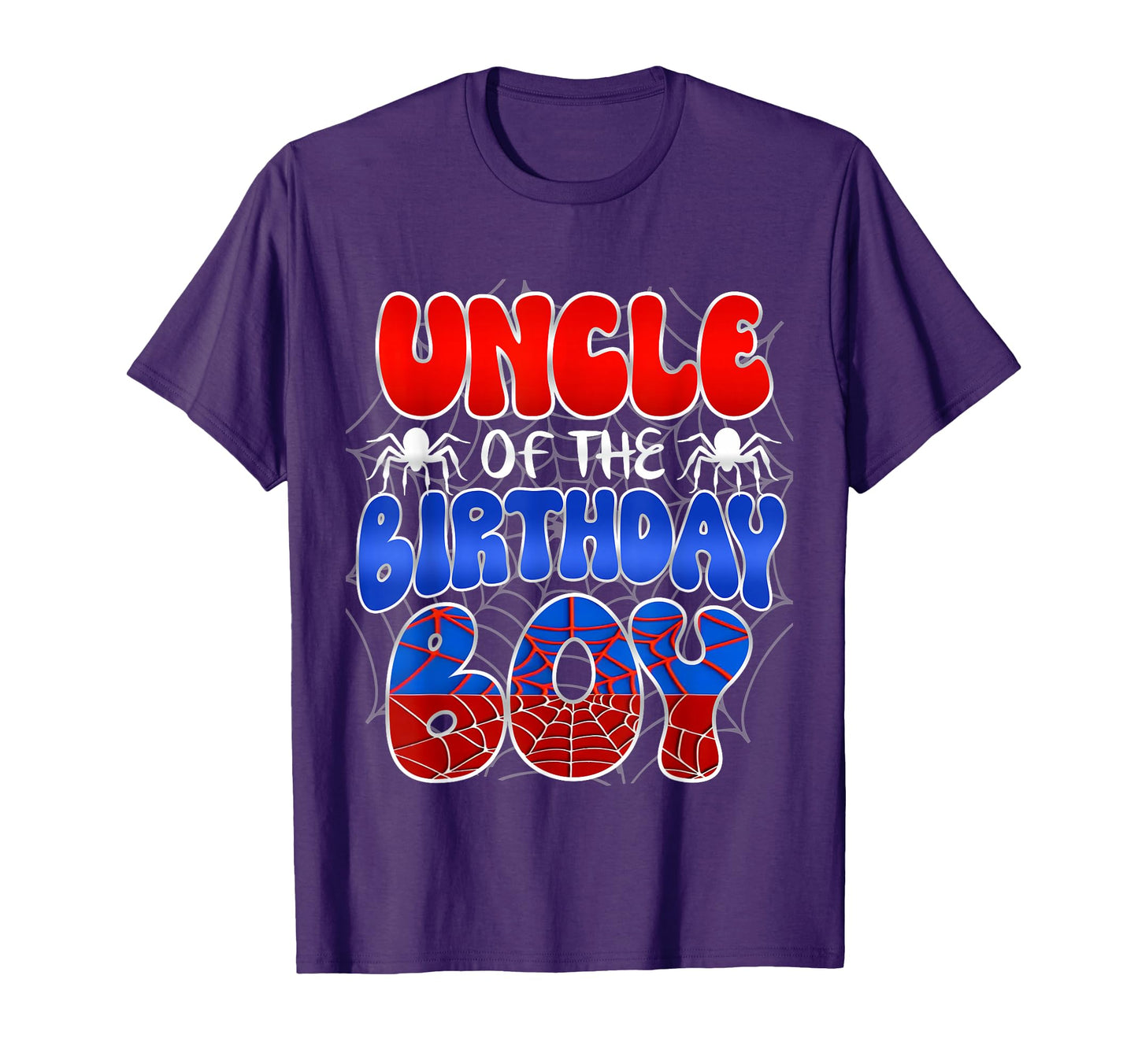Uncle Birthday Costume Spider Web T-Shirt - Minimalist Print Men Women - T-Shirt, Sweatshirt, Hoodie