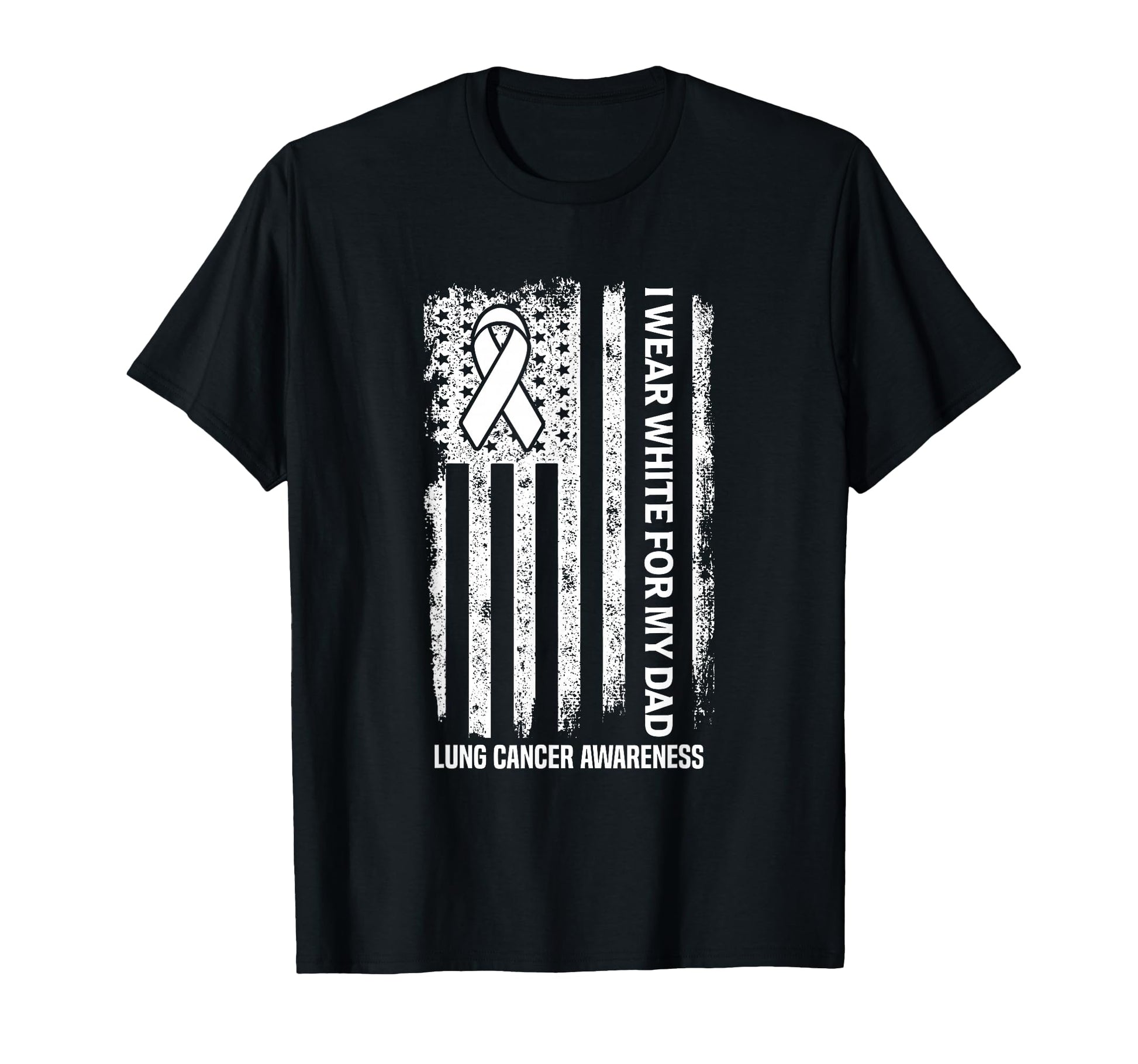 I Wear White My Dad White Ribbon Lung T-Shirt - Trendy Graphic for Adults - T-Shirt, Sweatshirt, Hoodie