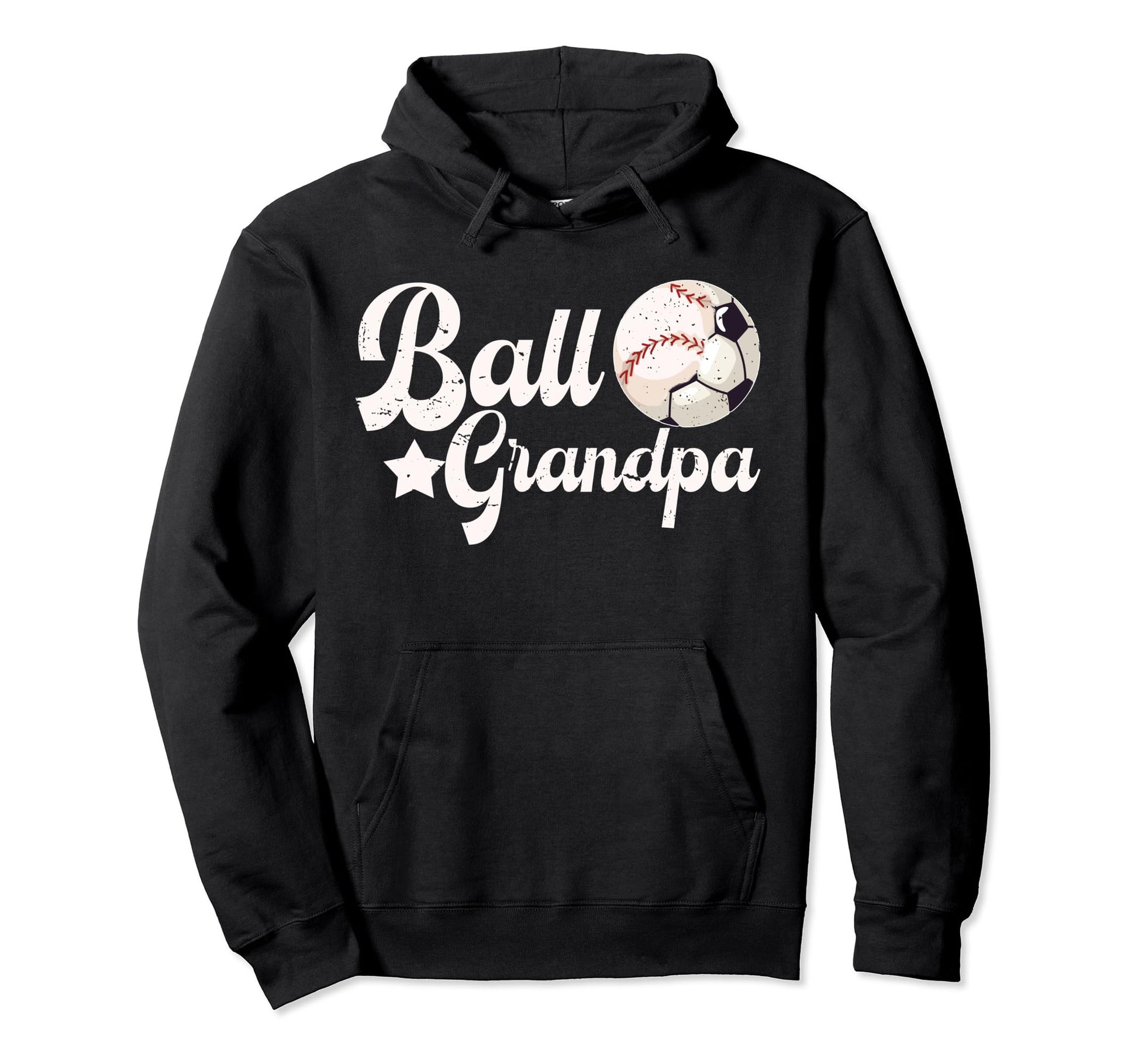 Ball Grandpa Proud Soccer Baseball Hoodie - Unique Graphic Men Women - T-Shirt, Sweatshirt, Hoodie