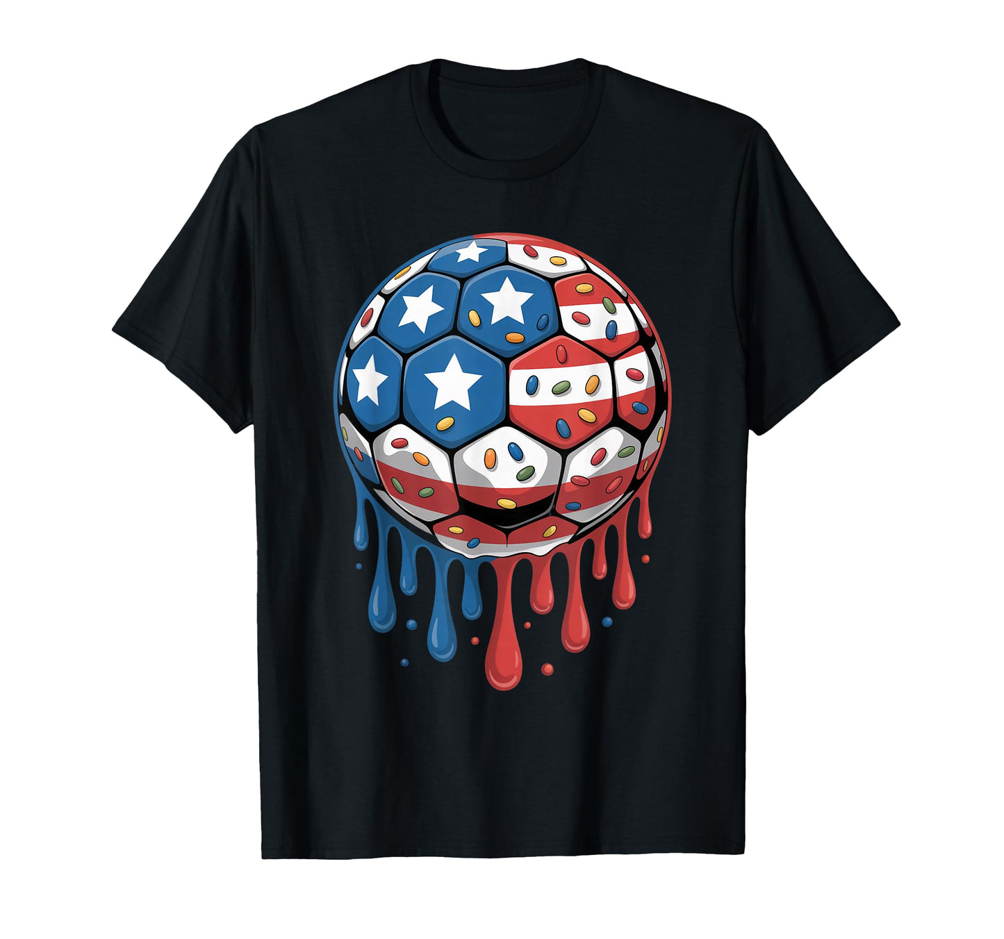 Ice Cream Drip Game American Usa T-Shirt - Minimalist Print for Adults - T-Shirt, Sweatshirt, Hoodie