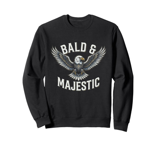 Bald Majestic Sexy Bald Guy Funny Dad Sweatshirt - Minimalist Print Unisex - T-Shirt, Sweatshirt, Hoodie