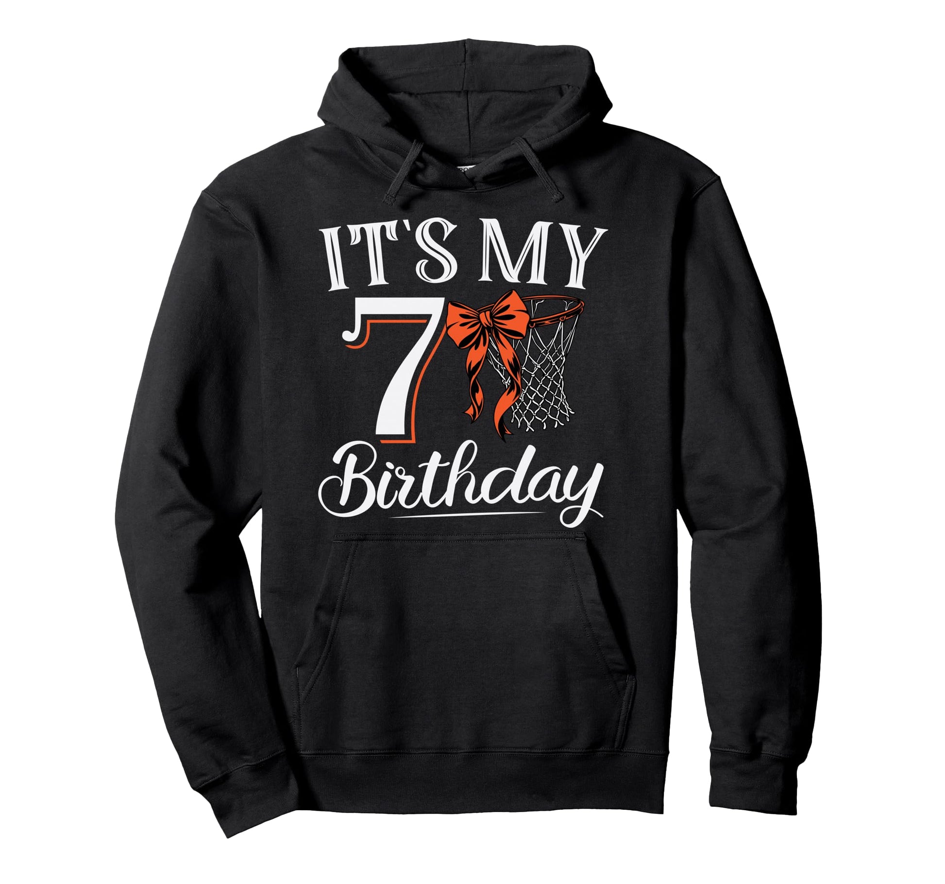 Orange Coquette Basketball Its My 7 Hoodie - Streetwear Style Men Women - T-Shirt, Sweatshirt, Hoodie