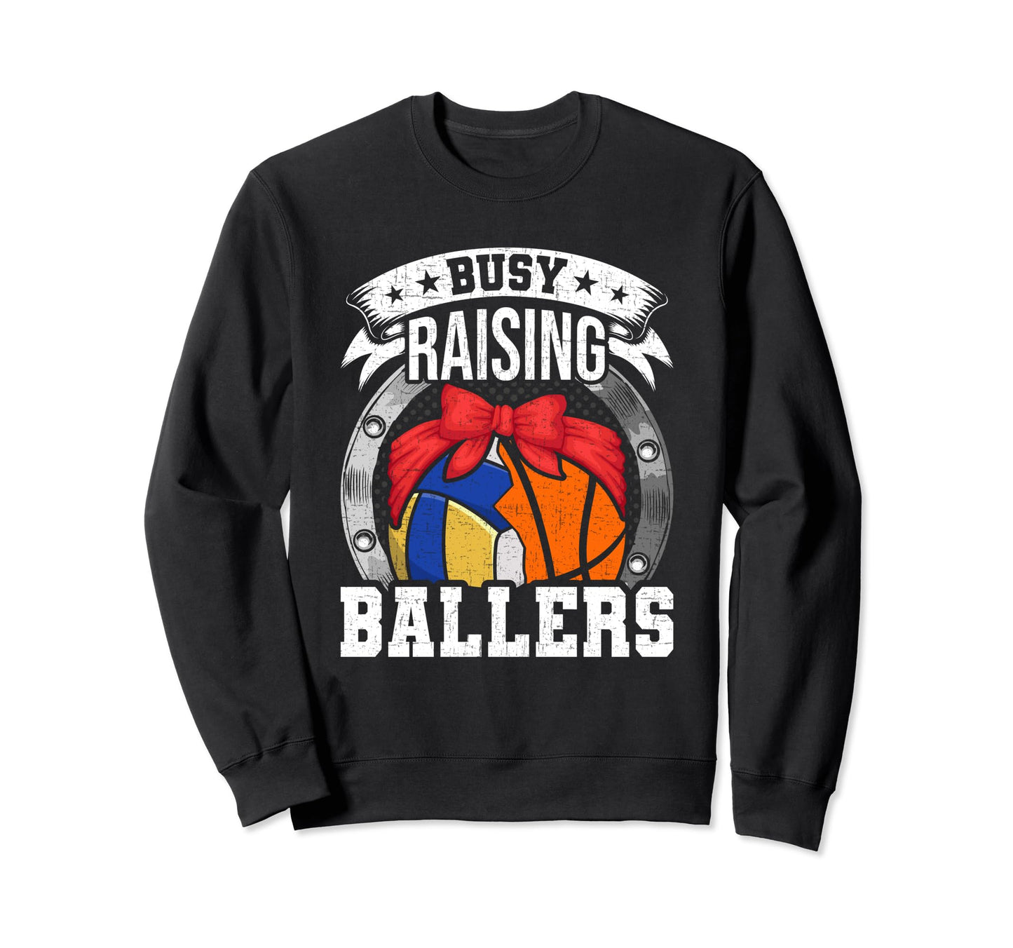 Busy Raising Ballers Volleyball Coach Sweatshirt - Custom Art Print Unisex - T-Shirt, Sweatshirt, Hoodie