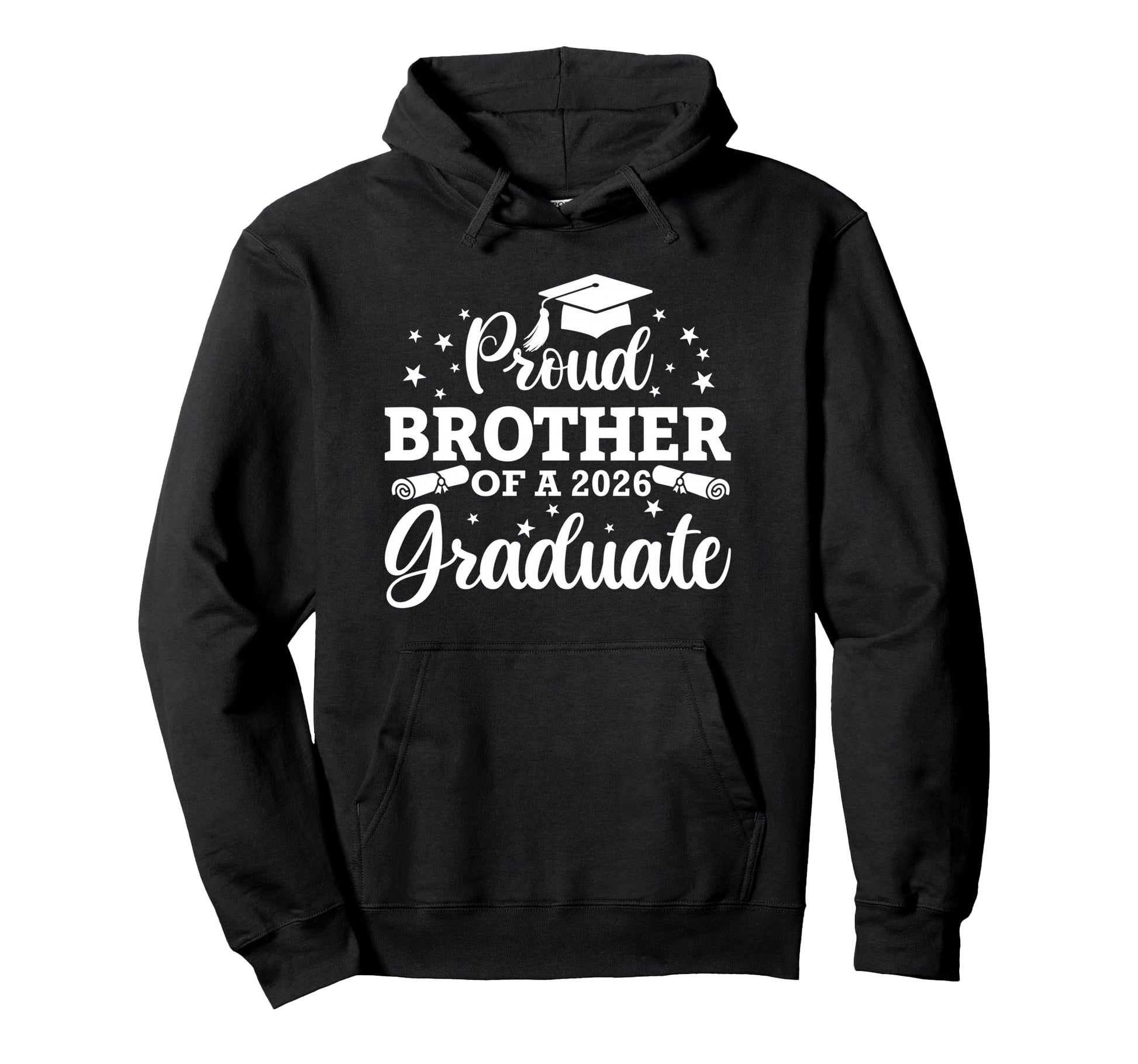 Proud Brother 2026 Graduate Senior Hoodie - Fun Novelty Design for Adults - T-Shirt, Sweatshirt, Hoodie
