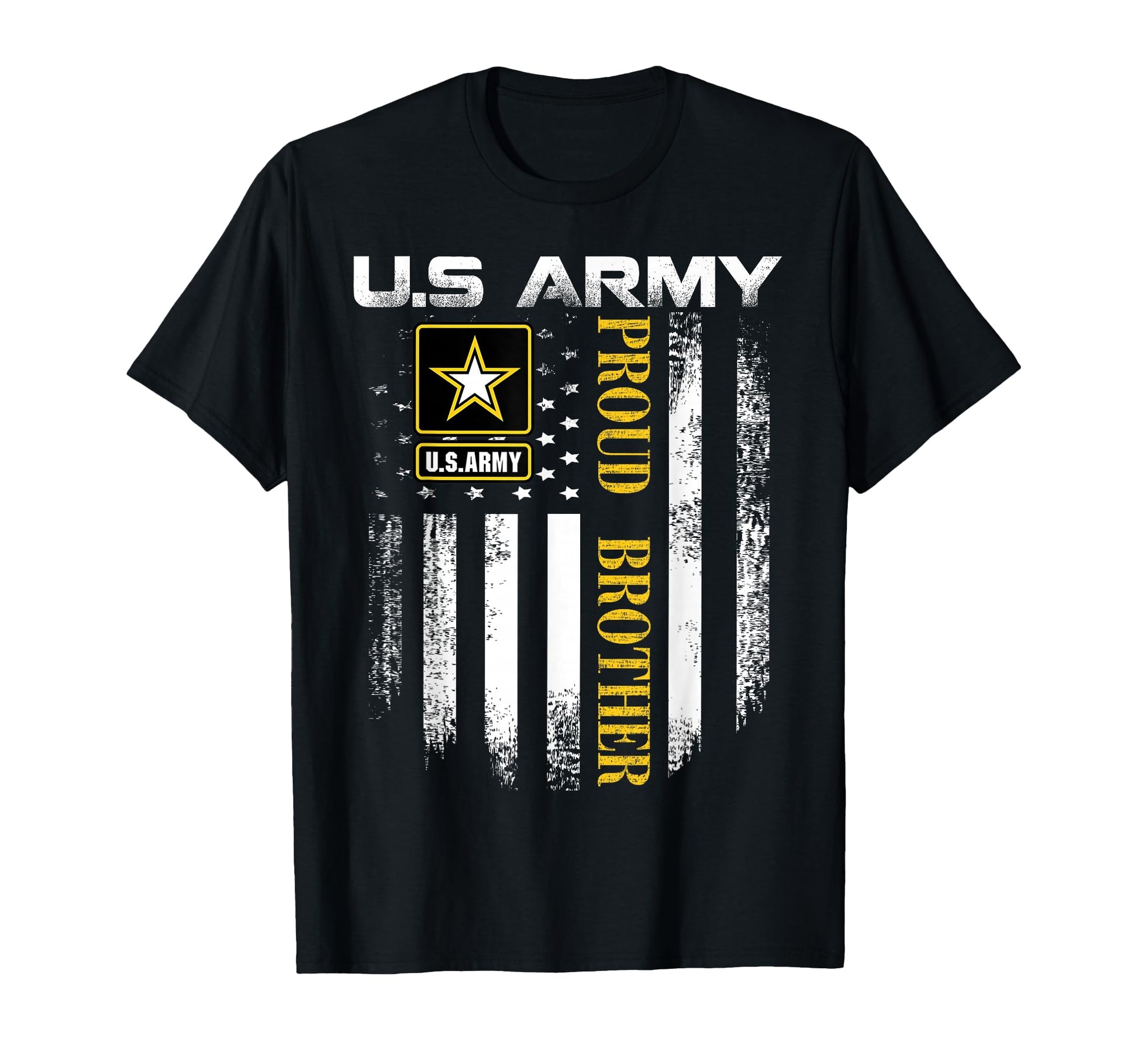 U S Army Proud Brother American T-Shirt - Fun Novelty Design for Adults - T-Shirt, Sweatshirt, Hoodie