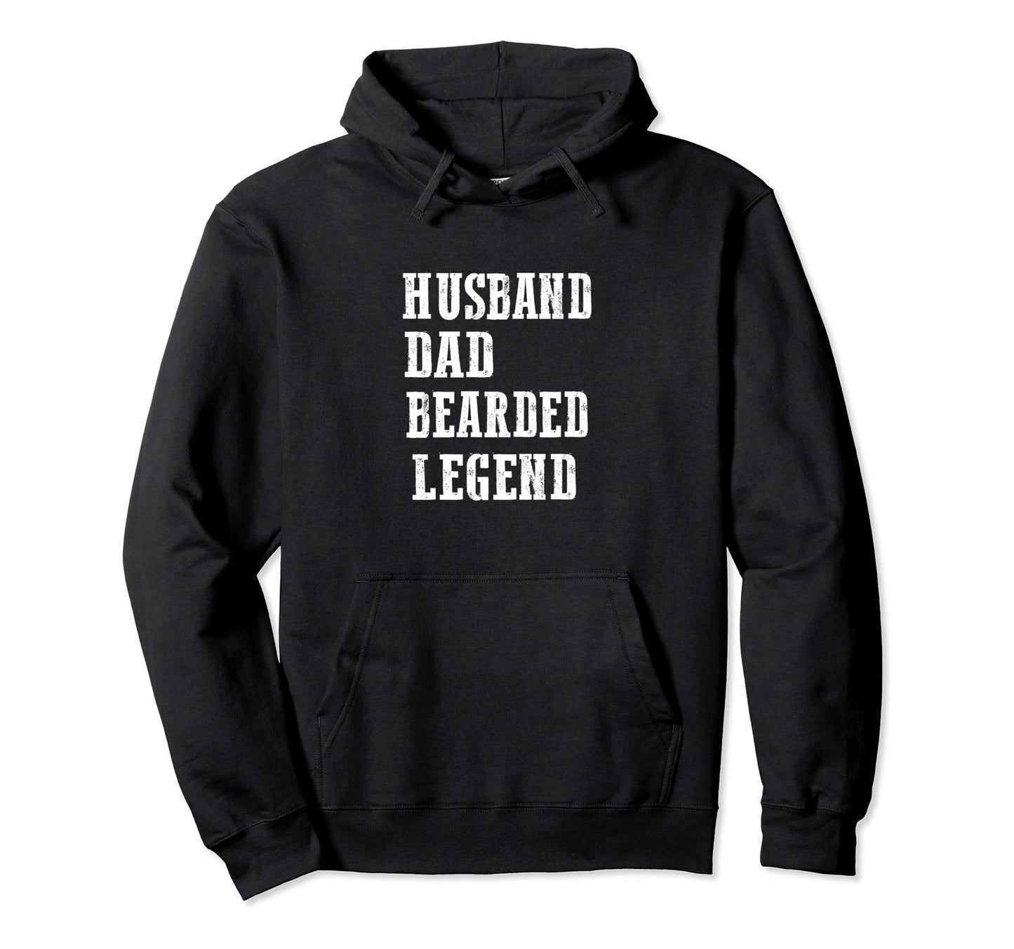Mens Funny Bearded Husband Dad Beard Hoodie - Minimalist Print Men Women - T-Shirt, Sweatshirt, Hoodie