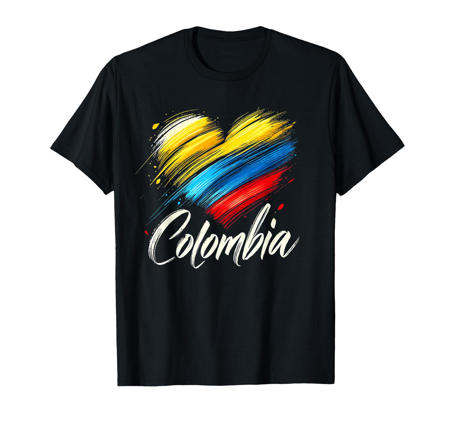 Colombia Flag Heart Colombian Pride T-Shirt - Unique Graphic Unisex - T-Shirt, Sweatshirt, Hoodie