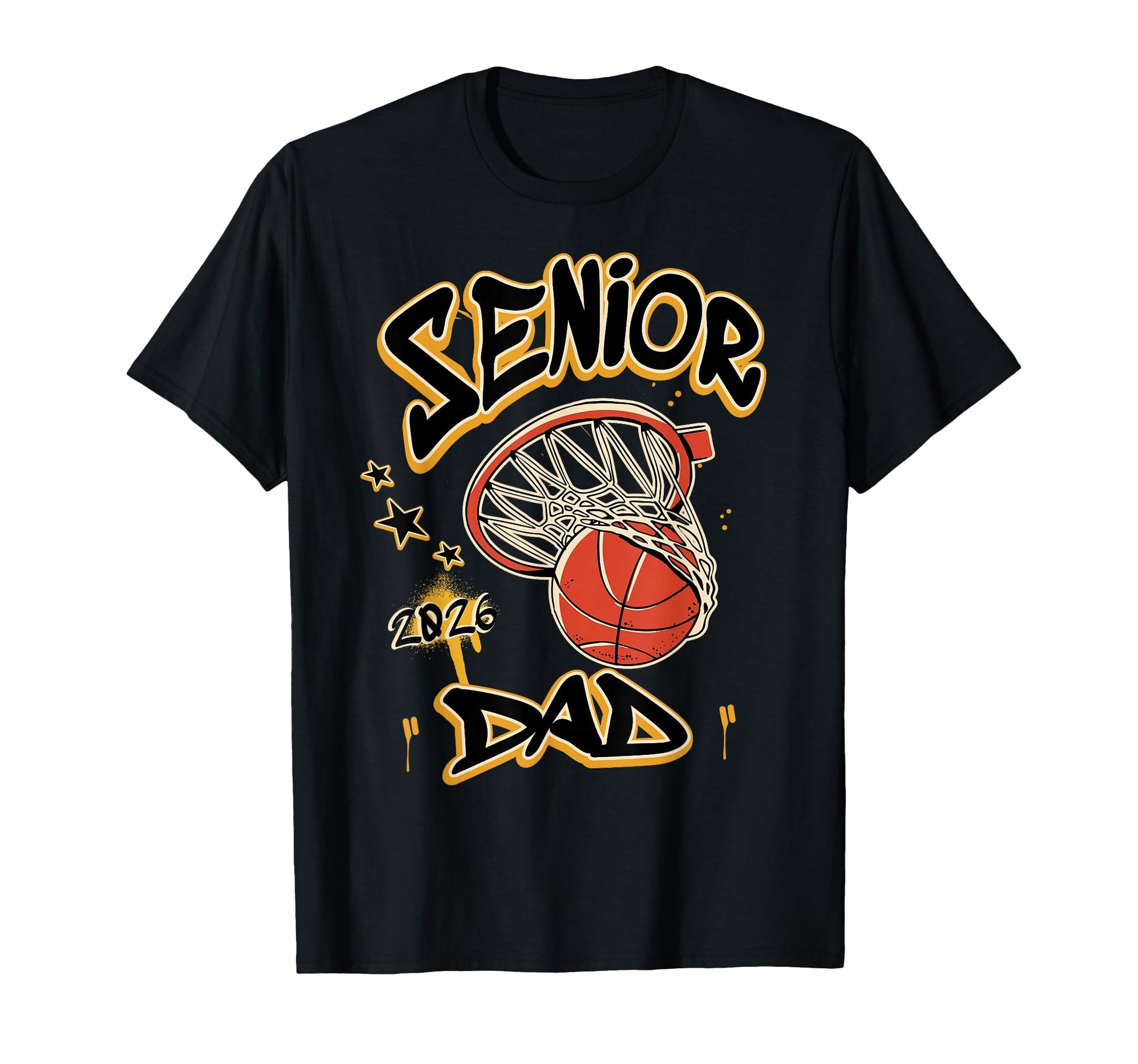 Proud Senior Basketball Dad 2026 T-Shirt - Fun Novelty Design Unisex - T-Shirt, Sweatshirt, Hoodie