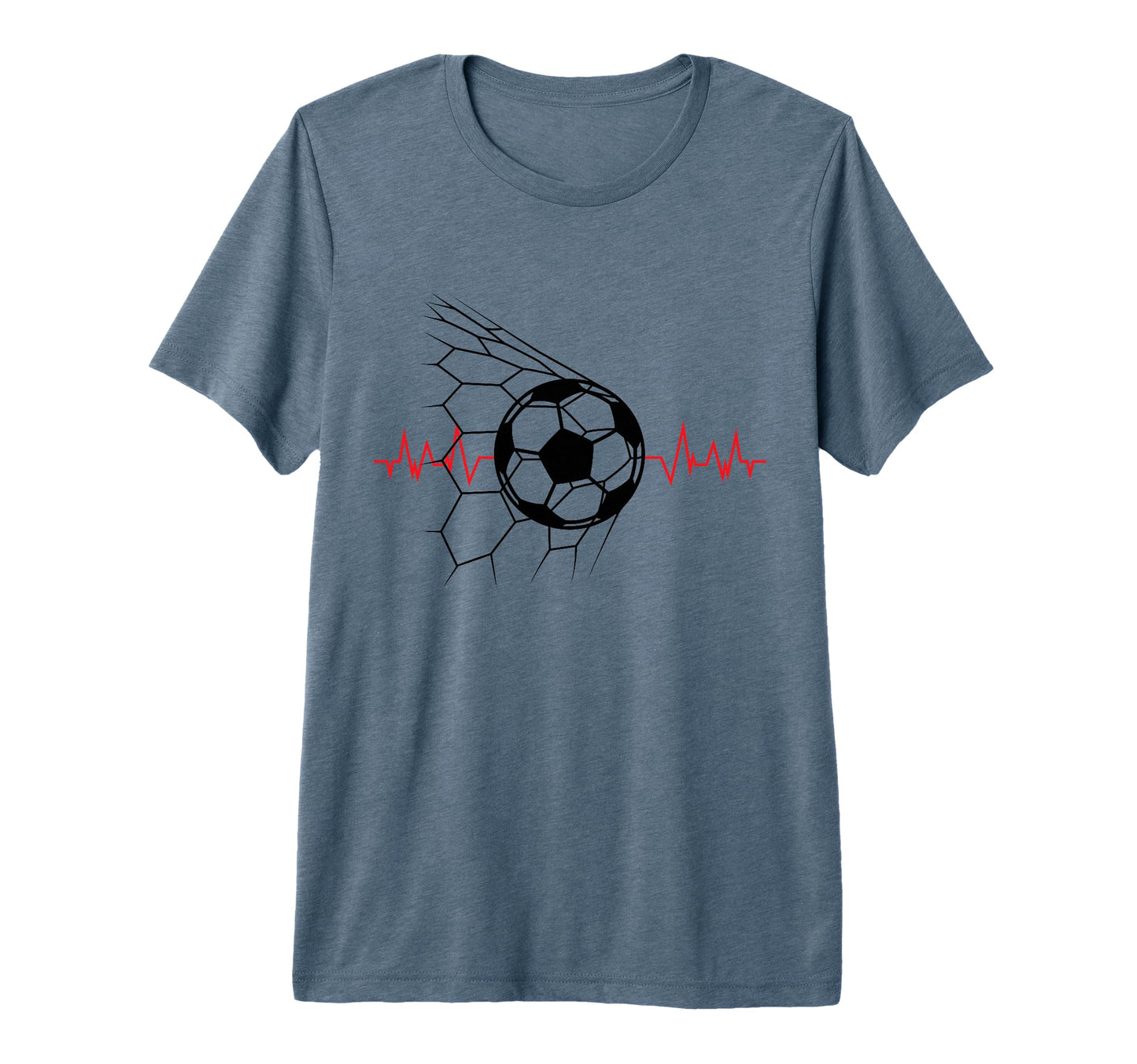 Soccer Ball Heartbeat Players And T-Shirt - Novelty Apparel Men Women - T-Shirt, Sweatshirt, Hoodie
