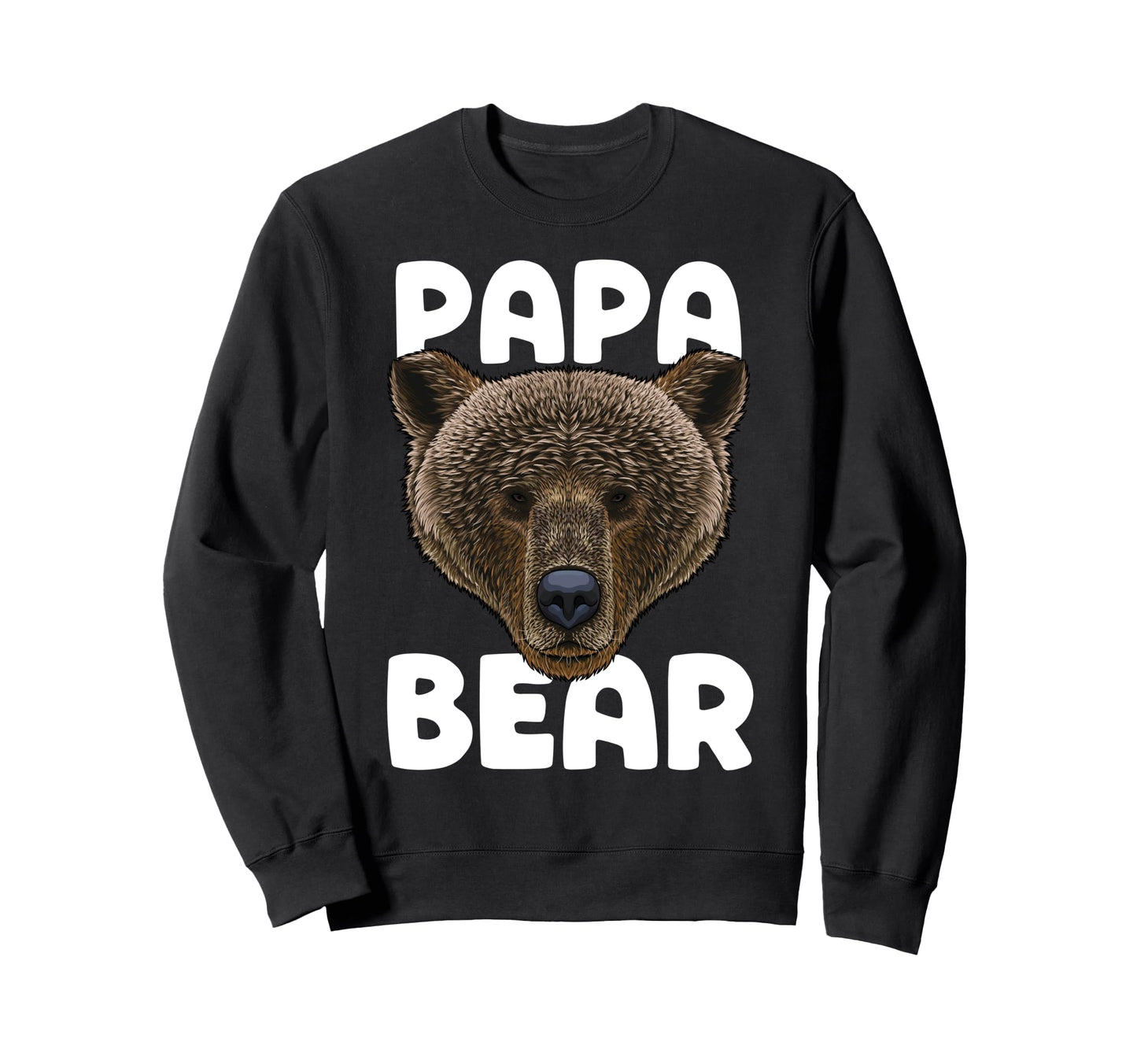 Papa Bear Grizzly Bear Fathers Day Sweatshirt - Trendy Graphic Men Women - T-Shirt, Sweatshirt, Hoodie