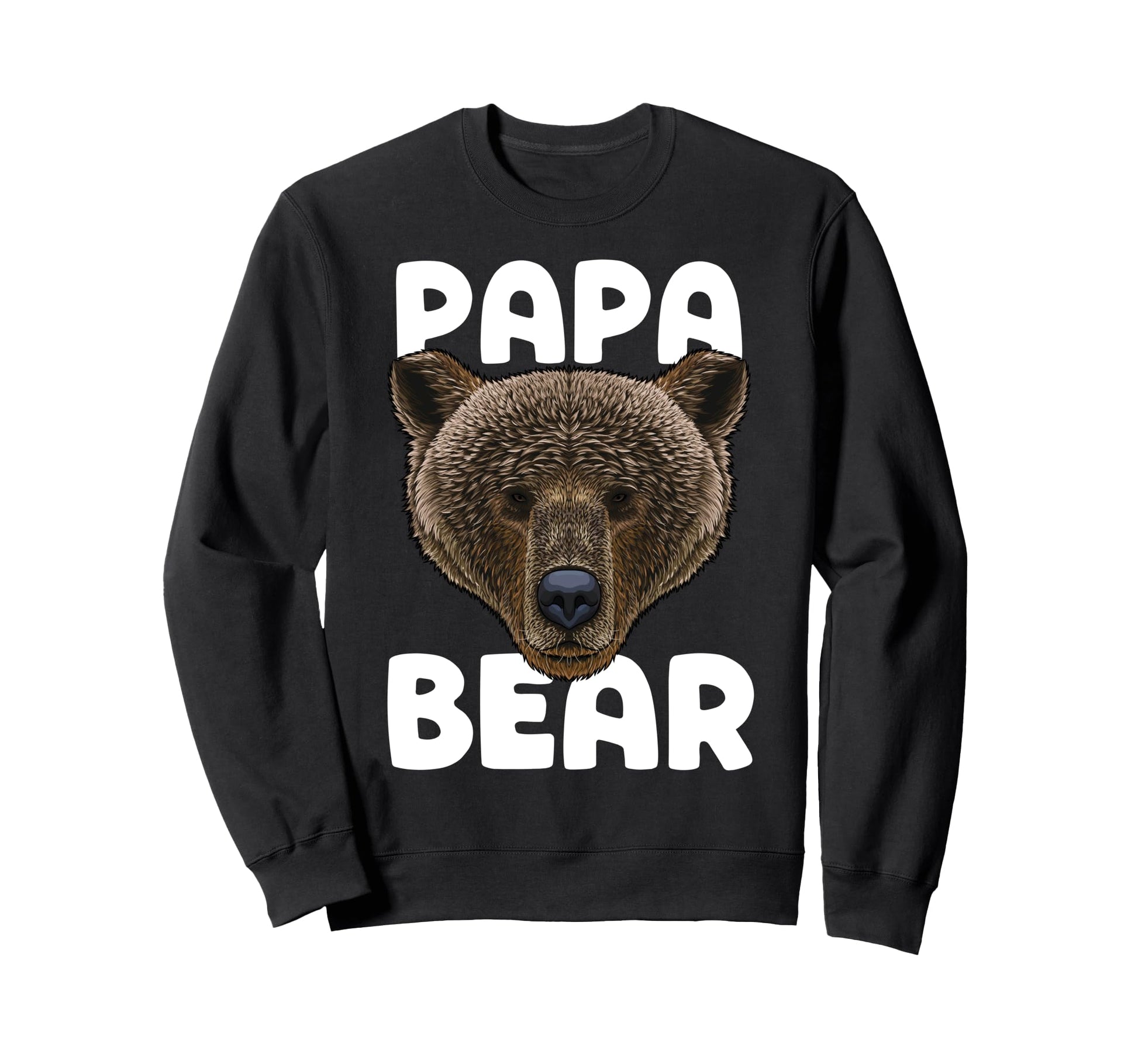 Papa Bear Grizzly Bear Fathers Day Sweatshirt - Trendy Graphic Men Women - T-Shirt, Sweatshirt, Hoodie