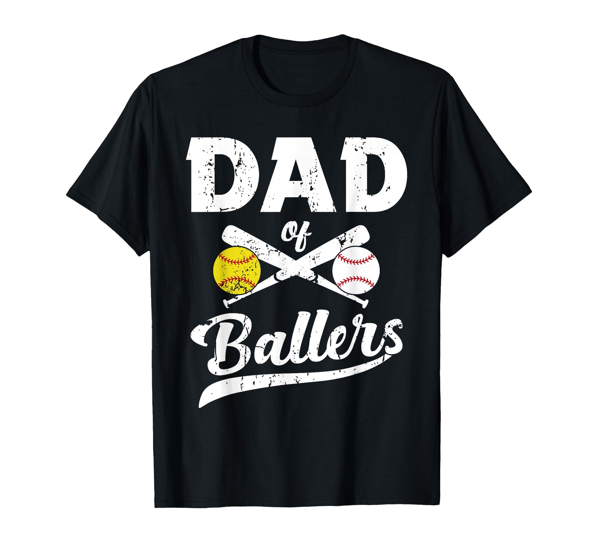 Dad Ballers Dad Baseball And Softball T-Shirt - Graphic Print for Adults - T-Shirt, Sweatshirt, Hoodie