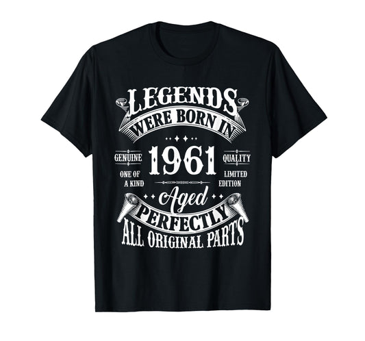 65Th Birthday Born 1961 65 Years Old B Day T-Shirt - Unique Graphic Unisex - T-Shirt, Sweatshirt, Hoodie