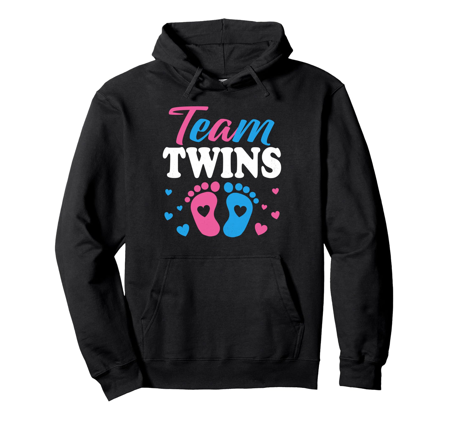 Team Twins Gender Reveal Twin Mom And Dad Hoodie - Minimalist Print Unisex - T-Shirt, Sweatshirt, Hoodie