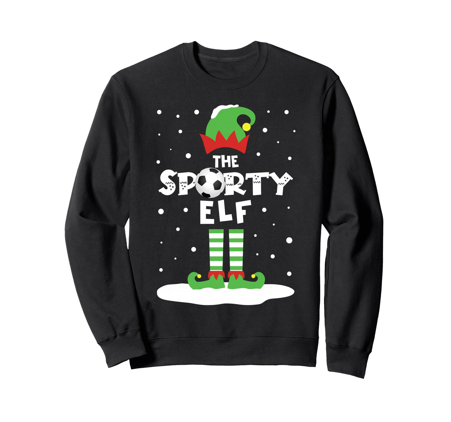 Snowy Soccer Elf Matching Family Sweatshirt - Streetwear Style for Adults - T-Shirt, Sweatshirt, Hoodie