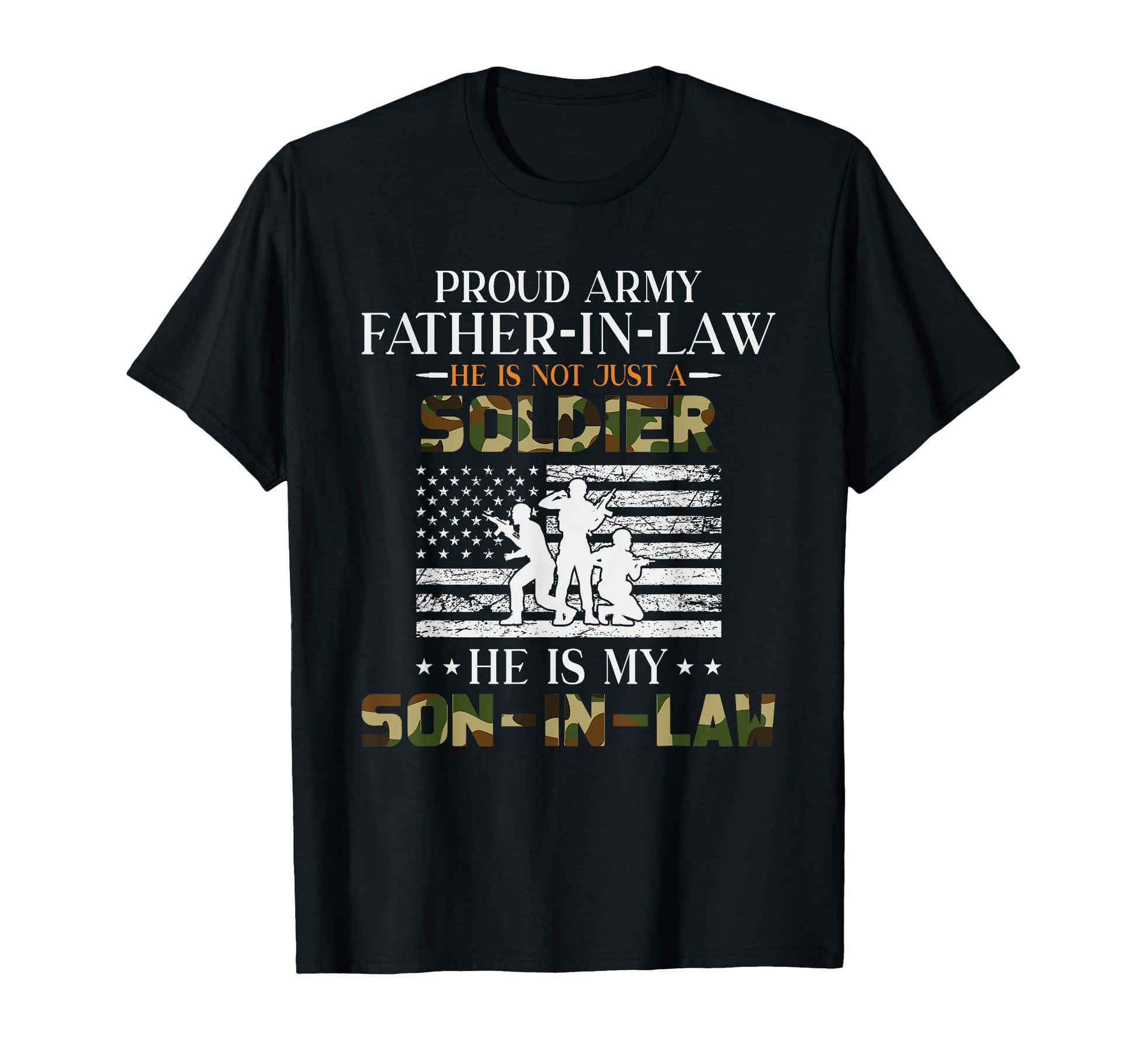 Proud Army Father Law Son Law T-Shirt - Aesthetic Graphic for Adults - T-Shirt, Sweatshirt, Hoodie