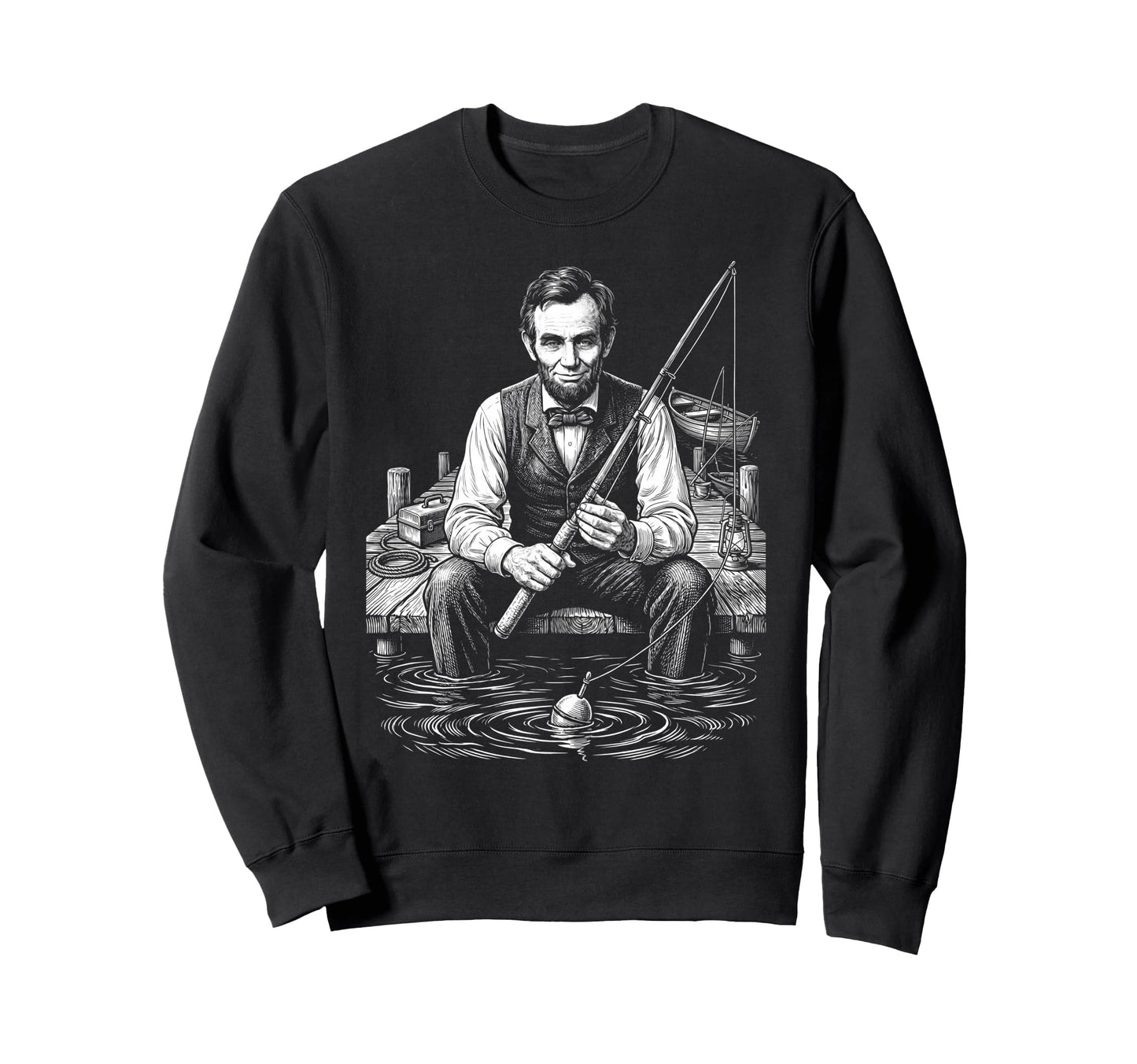 Abraham Lincoln President Lake Sweatshirt - Streetwear Style for Adults - T-Shirt, Sweatshirt, Hoodie