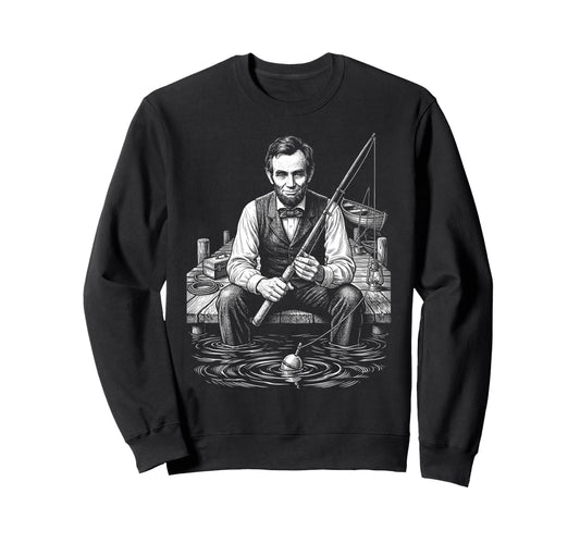 Abraham Lincoln President Lake Sweatshirt - Streetwear Style for Adults - T-Shirt, Sweatshirt, Hoodie